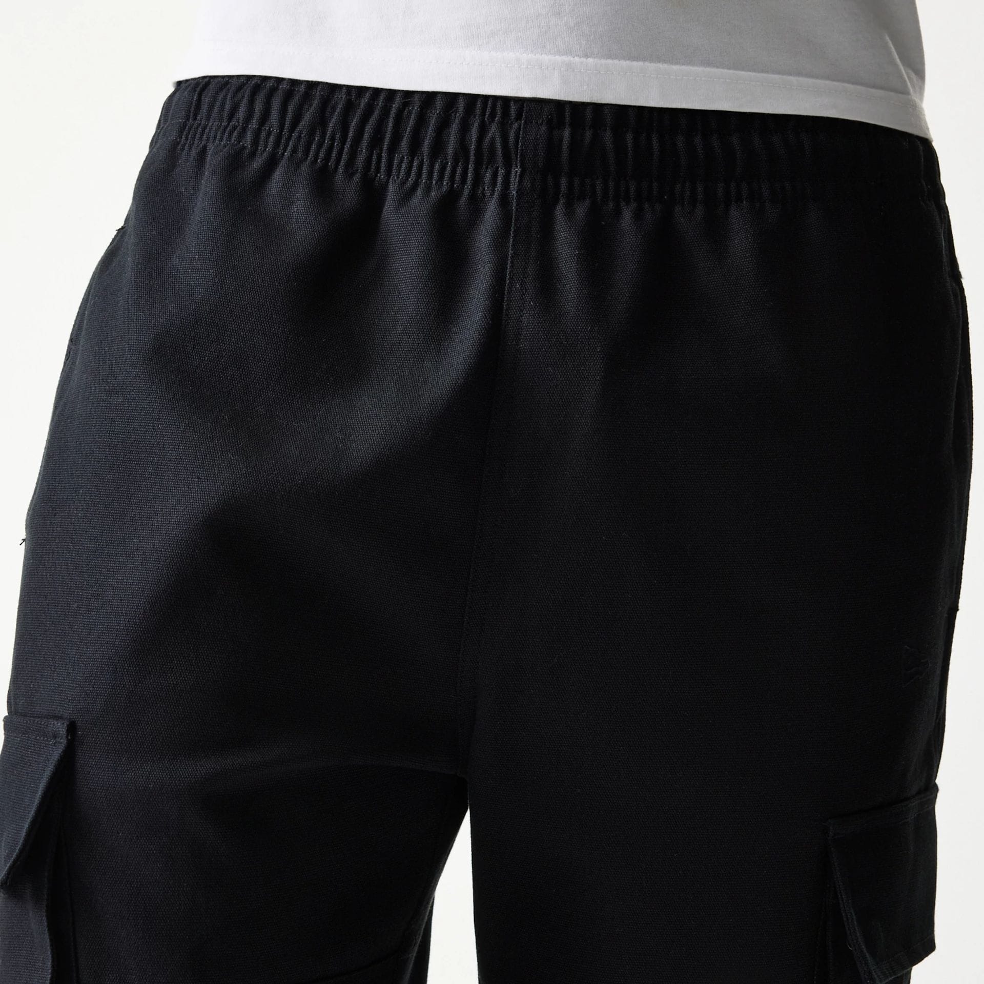 New Era Black Straight Leg Cargo Joggers - Image 5