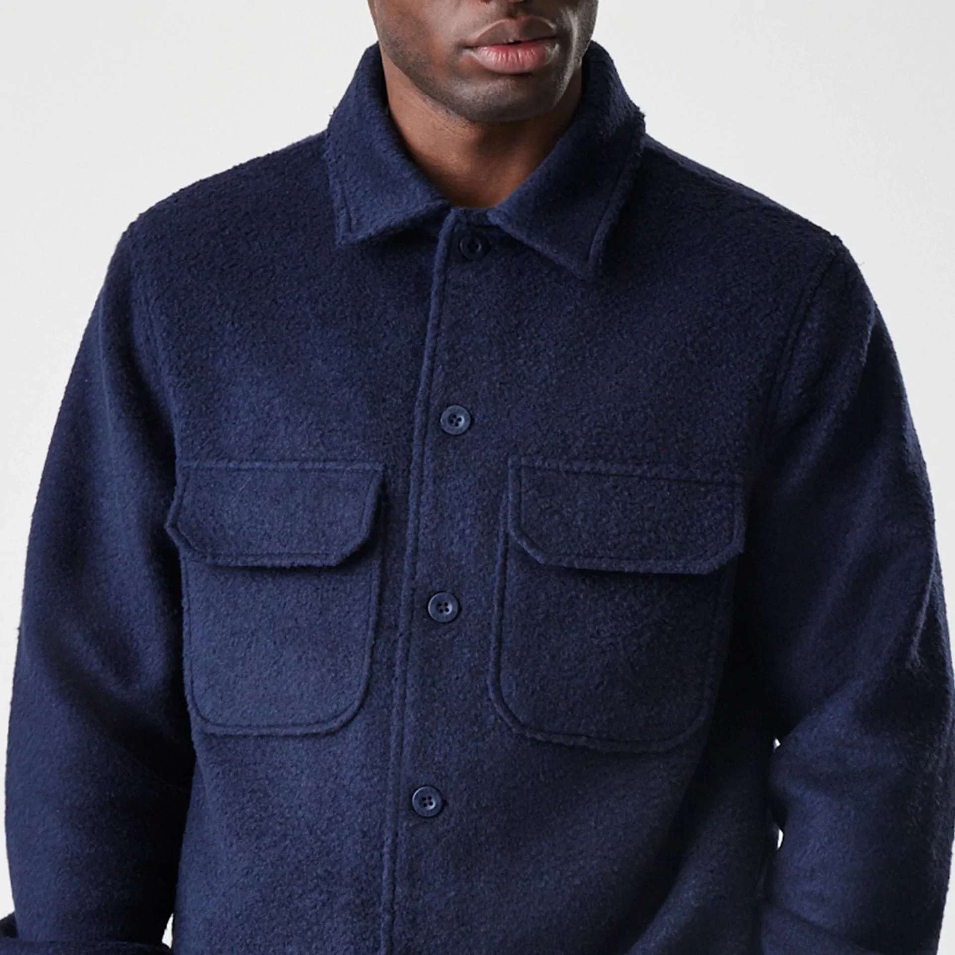 New Era Borg Navy Shacket - Image 3