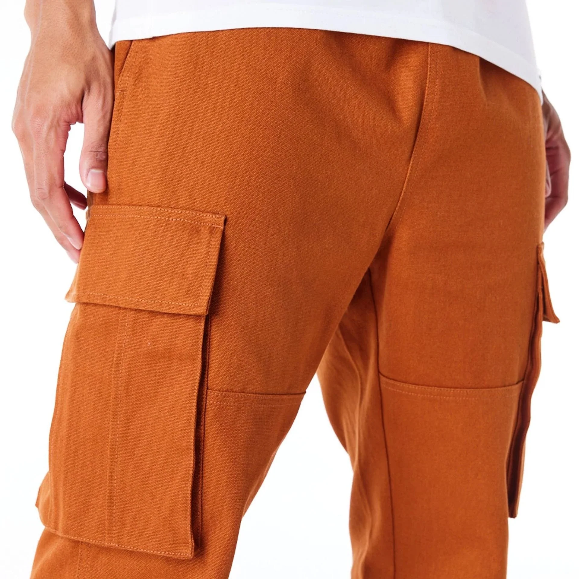 New Era Brown Cargo Trousers - Image 2