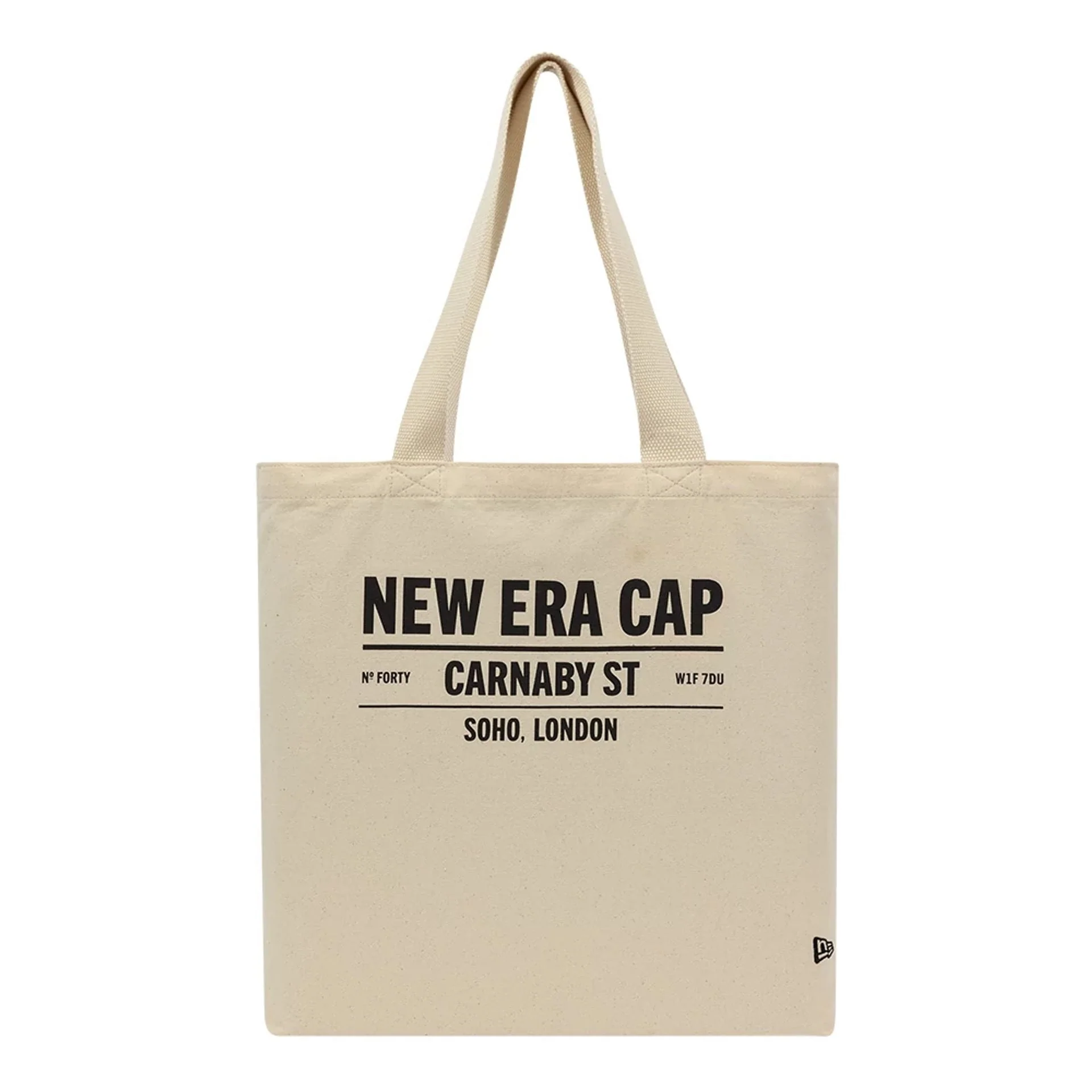 New Era Cap Carnaby Address Light Beige Canvas Tote Bag - Image 2