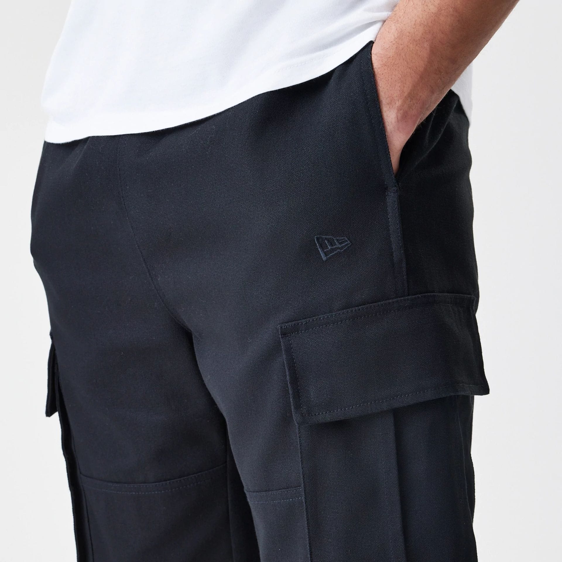 New Era Cargo Black Straight Leg Trousers - Image 5
