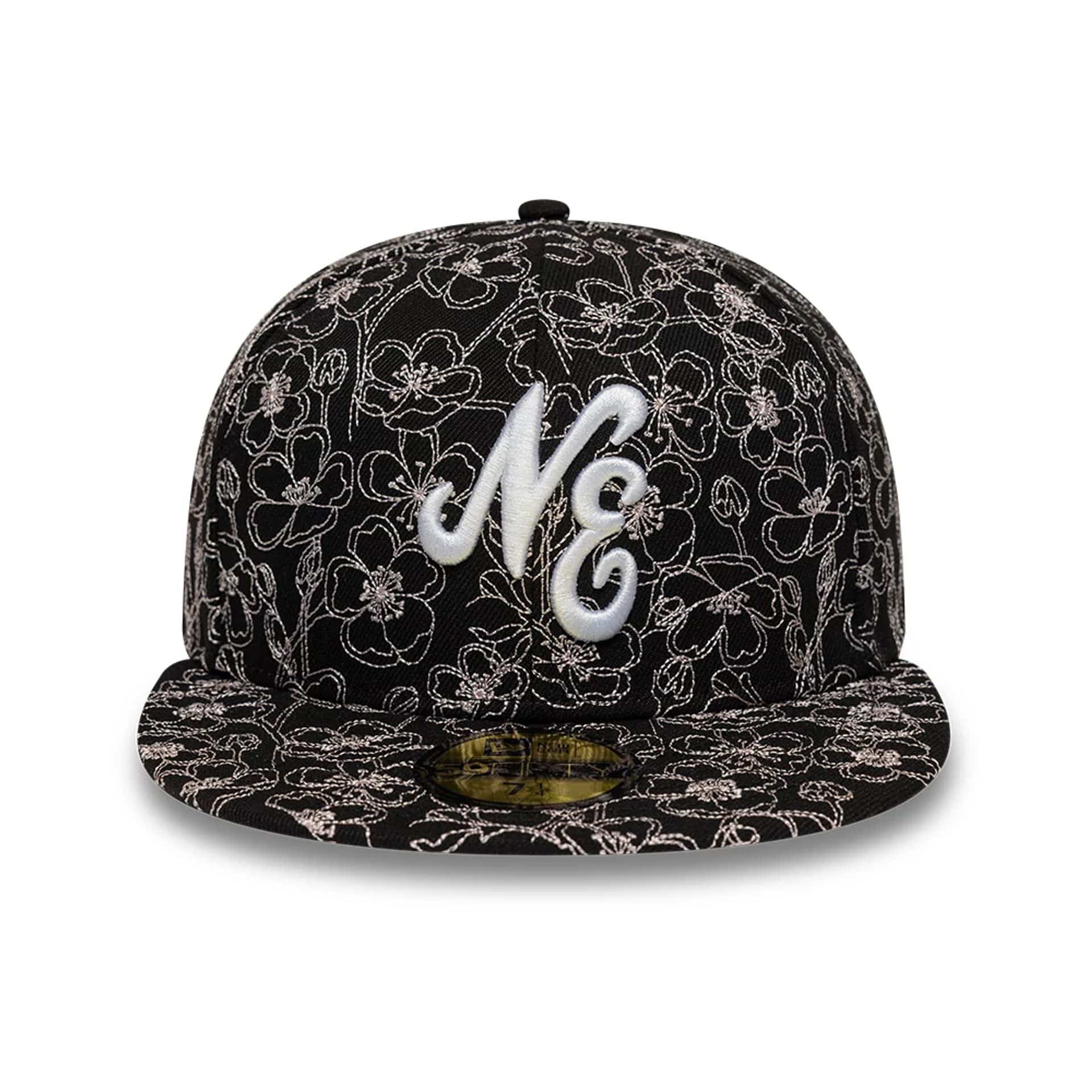 New Era Cherry Blossom Black 59FIFTY Fitted Cap - Image 3