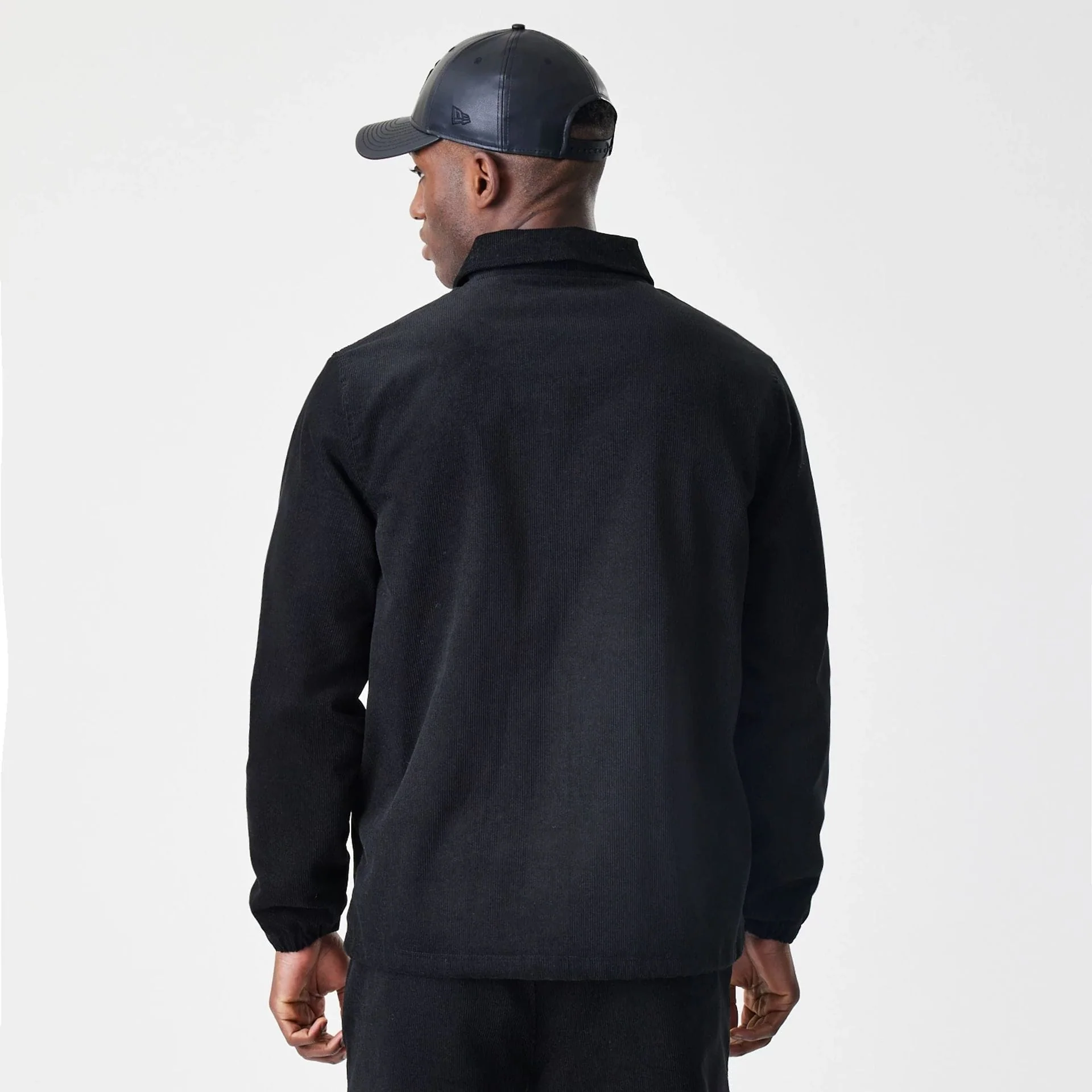 New Era Cord Black Coaches Jacket - Image 2