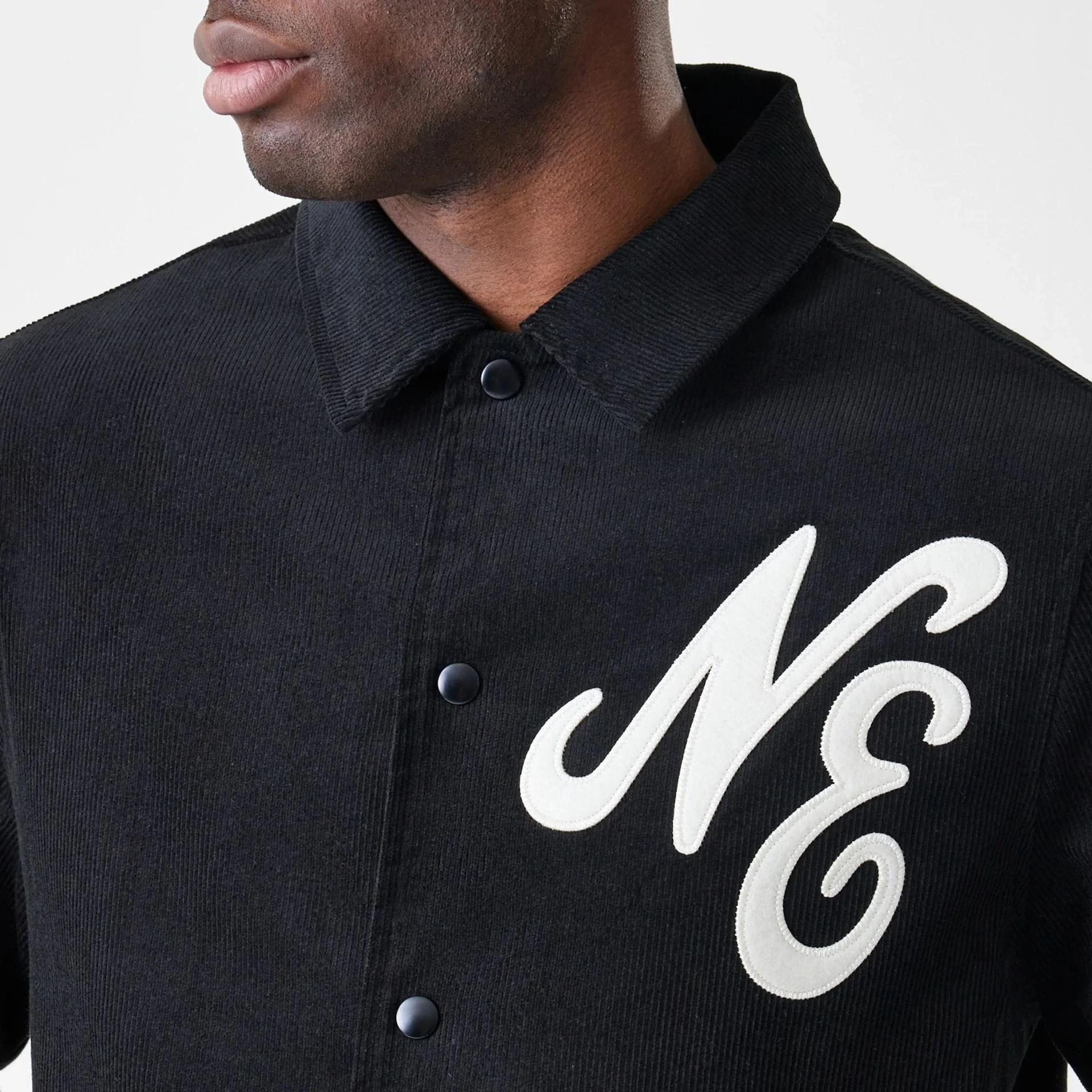 New Era Cord Black Coaches Jacket - Image 6