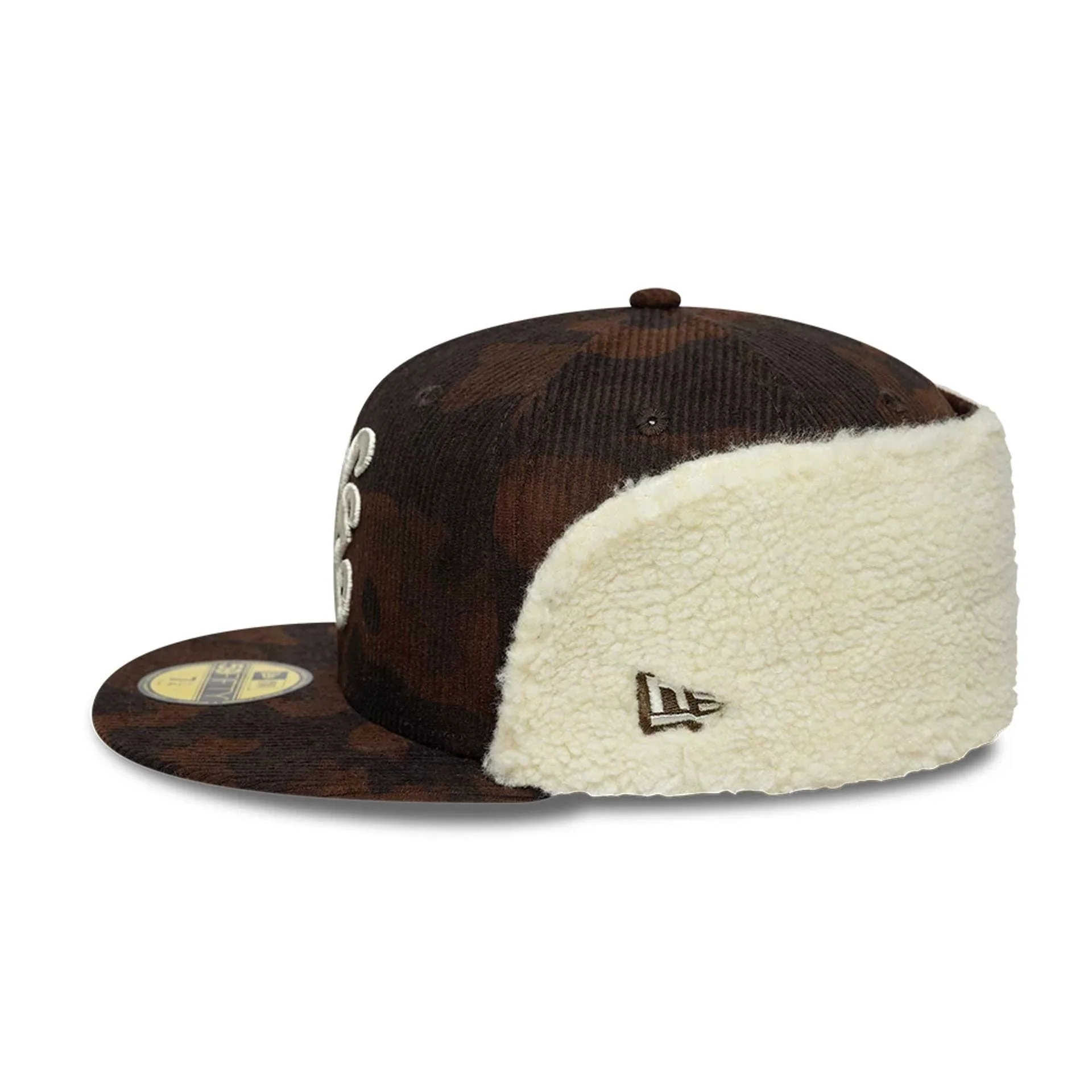 New Era Cord Dark Brown Downflap 59FIFTY Fitted Cap - Image 8