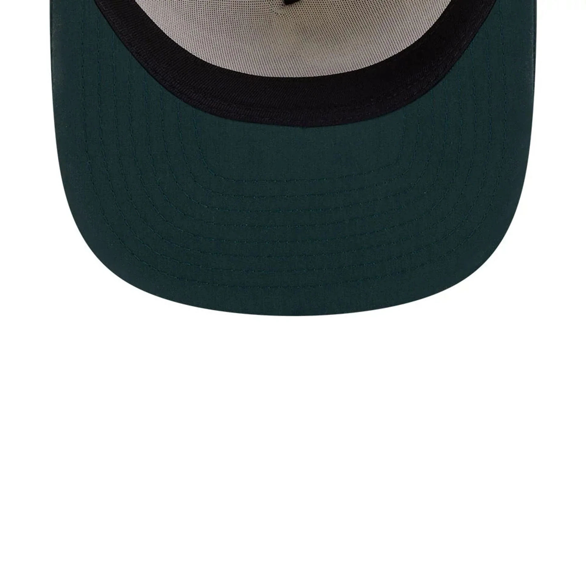 New Era Cream & Dark Green 9FIFTY A-Frame Snapback Adjustable Cap - Image 6
