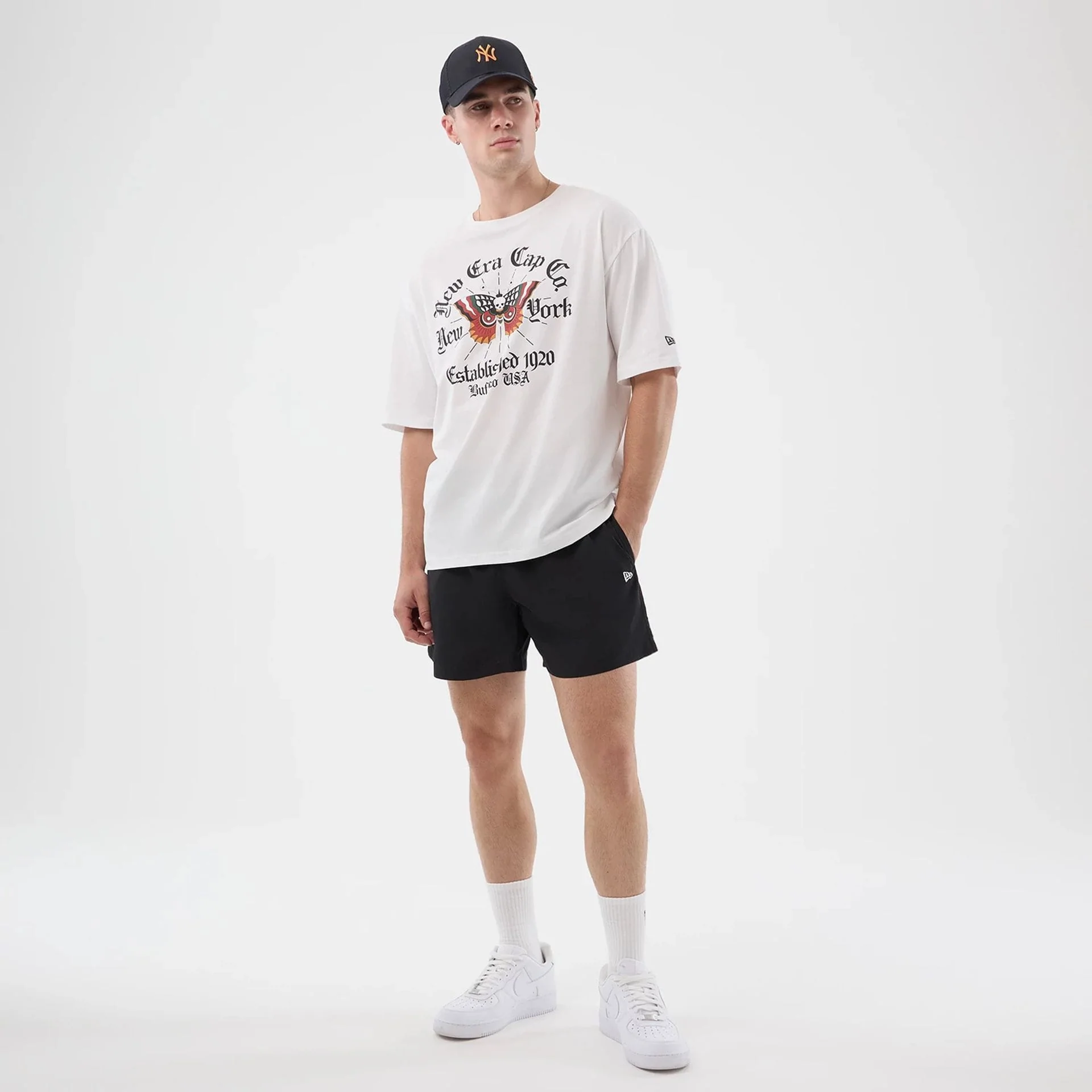 New Era Death Moth Graphic White Oversized T-Shirt - Image 8