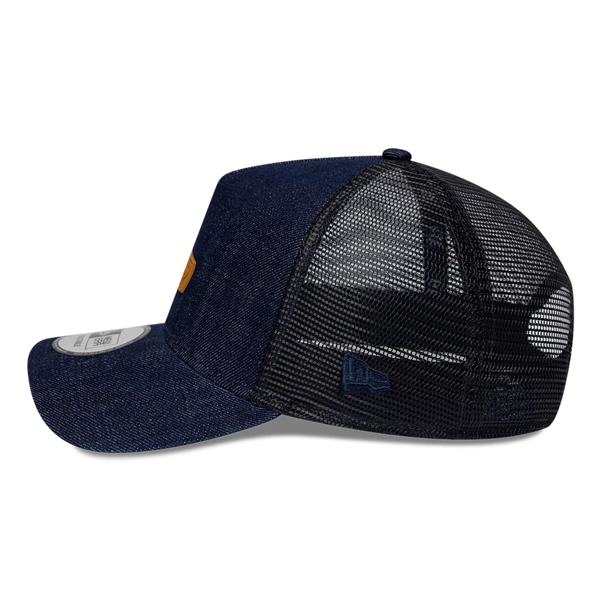 New Era Denim Navy 9FORTY A-Frame Trucker Adjustable Cap - Image 4