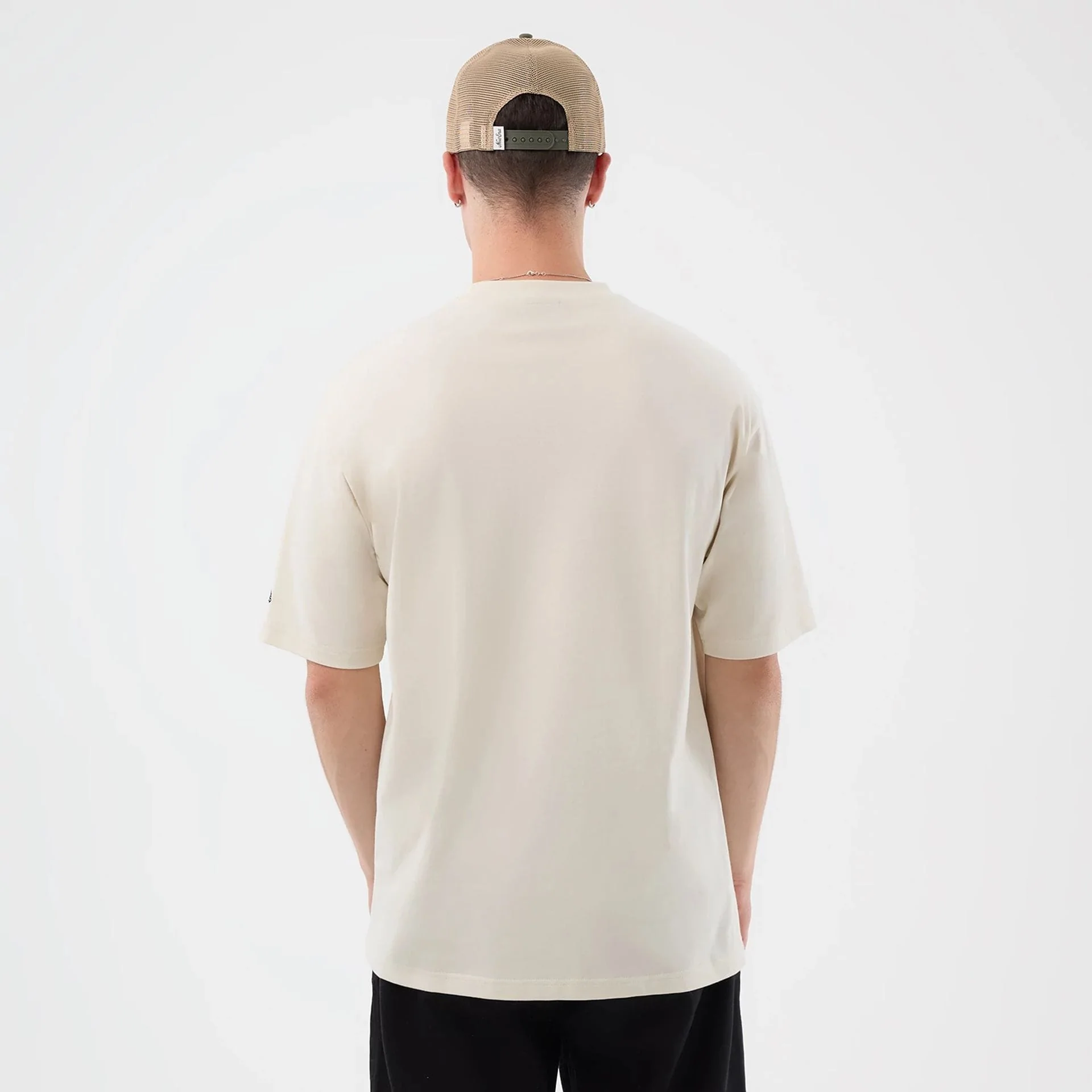 New Era Dessert Graphic Light Beige Oversized T-Shirt - Image 2