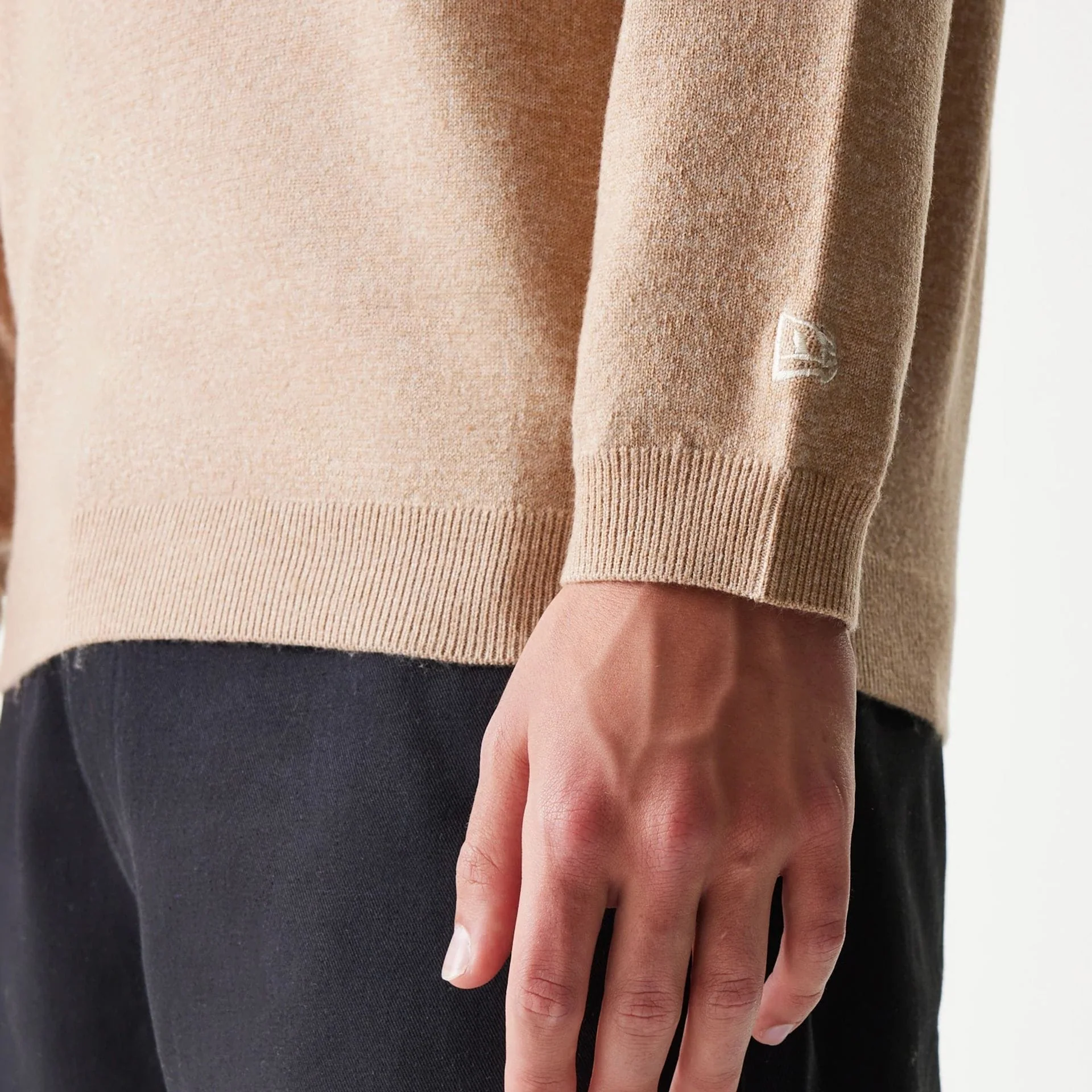 New Era Essential Flag Light Beige Knitted Sweater - Image 6