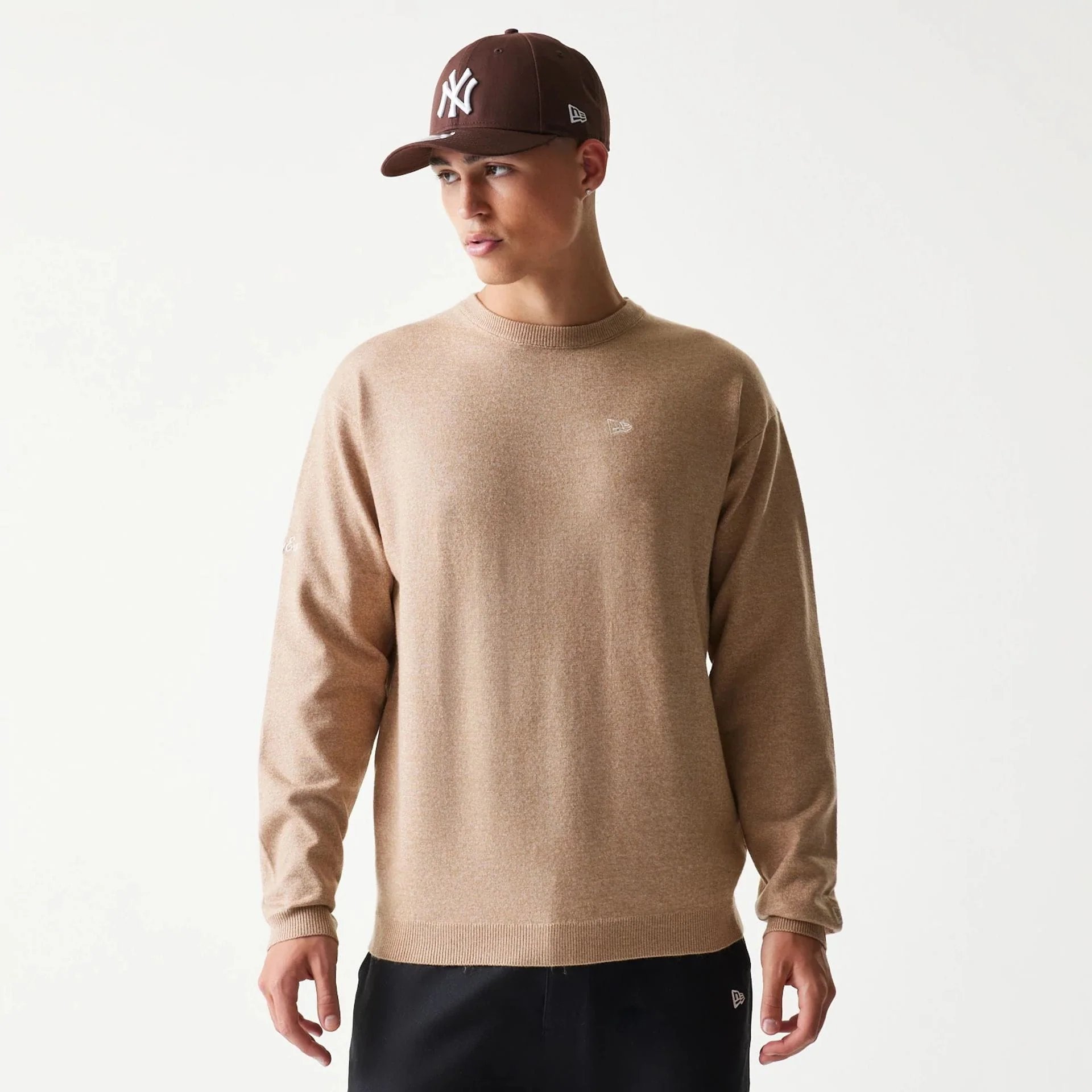 New Era Essential Flag Light Beige Knitted Sweater - Image 8