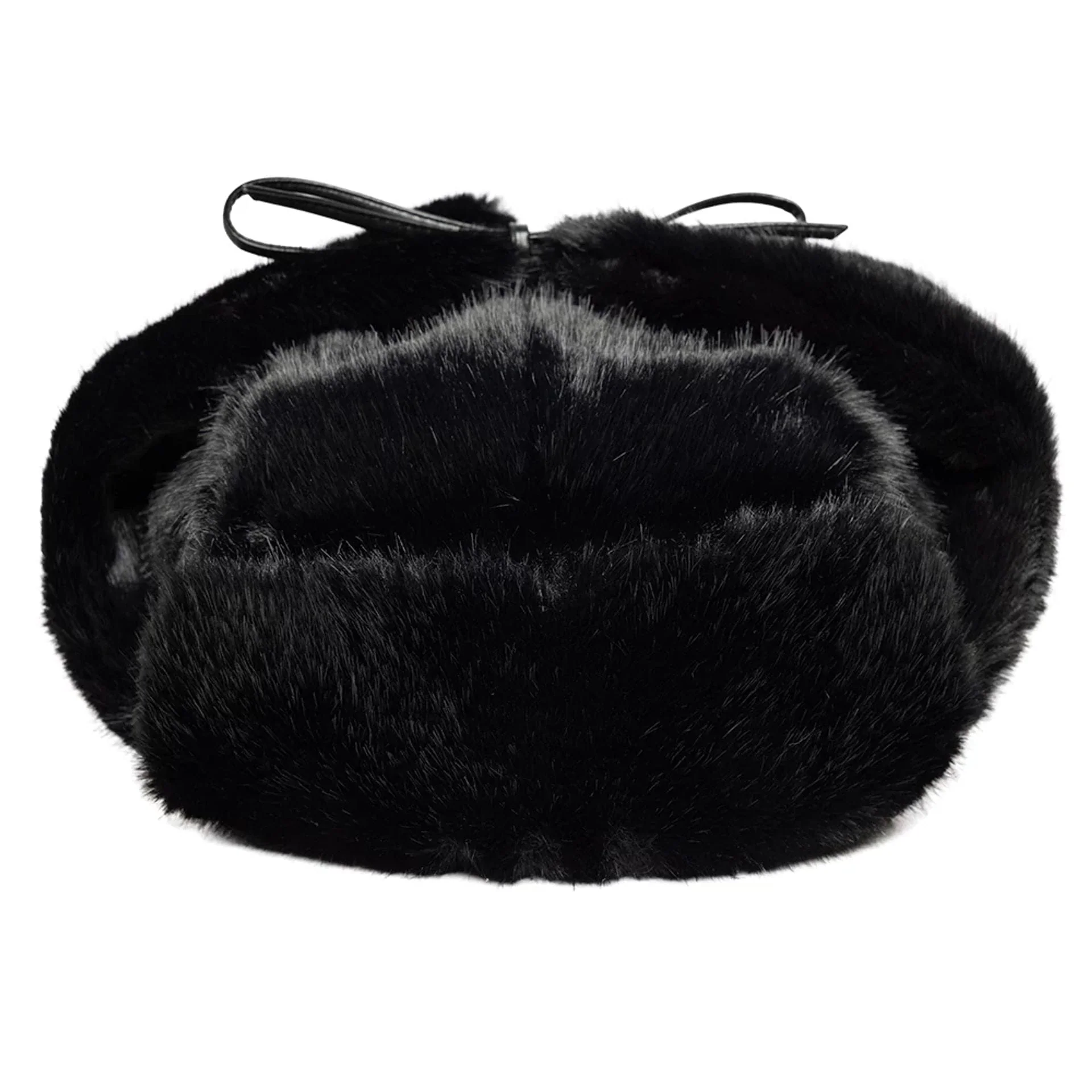 New Era Faux Fur Black Trapper Hat - Image 3