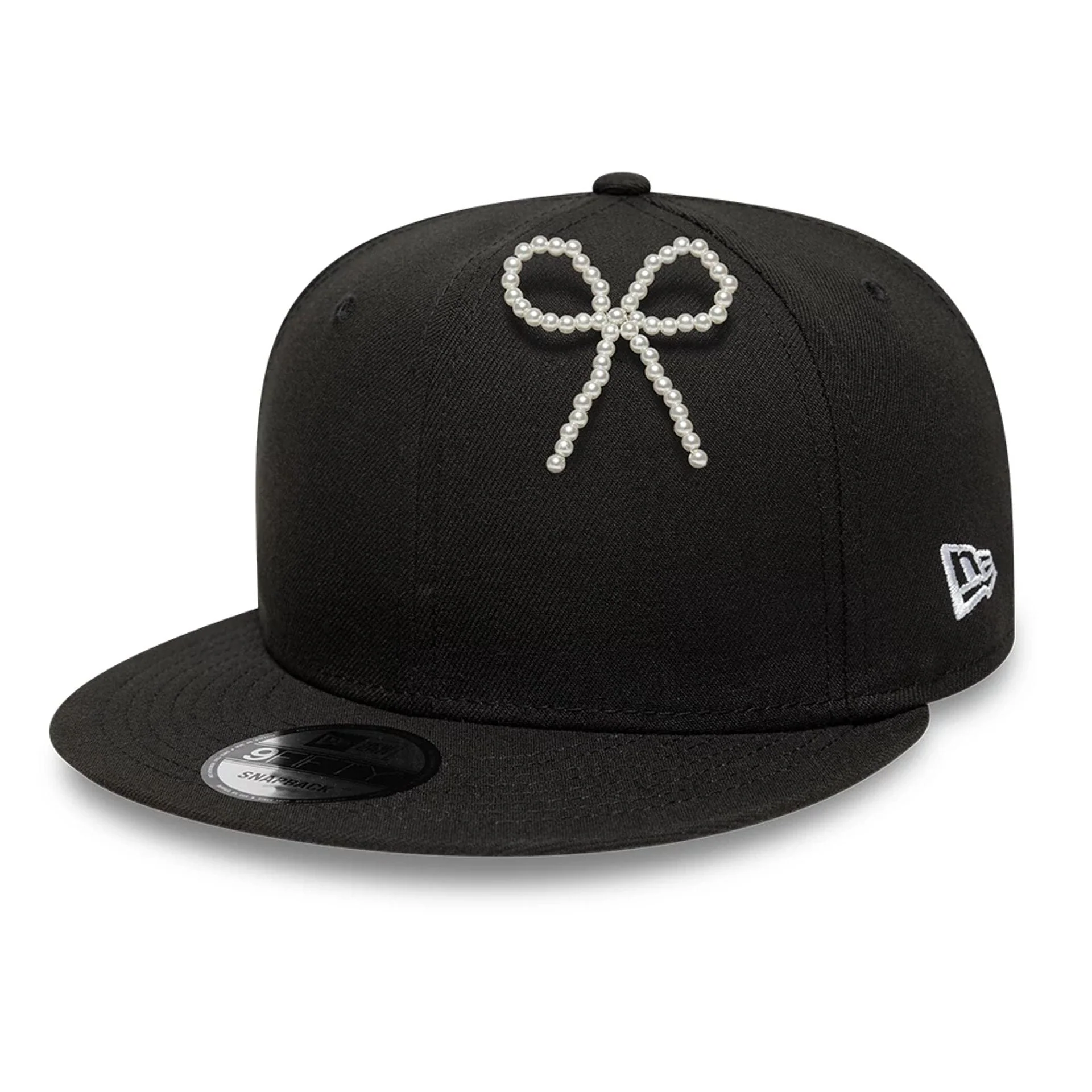 New Era Faux Pearl Bow White Pin Badge - Image 2