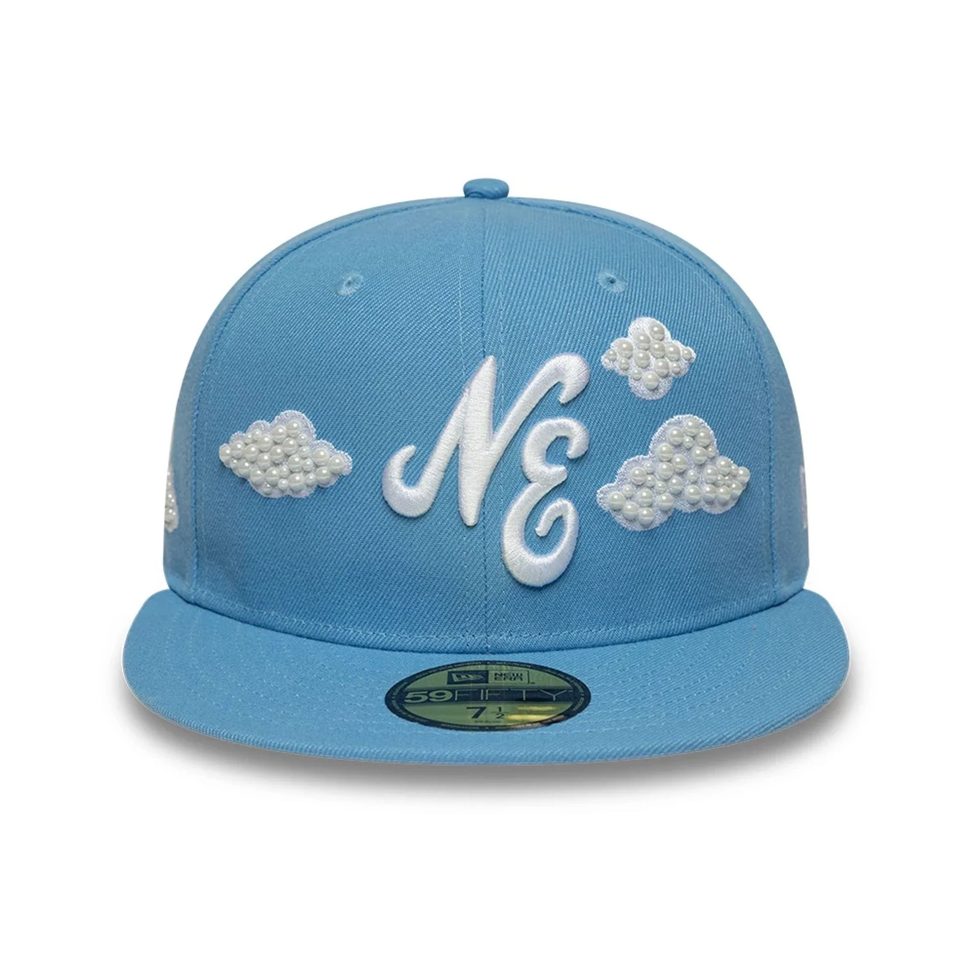 New Era Faux Pearl Cloud Pastel Blue 59FIFTY Fitted Cap - Image 4