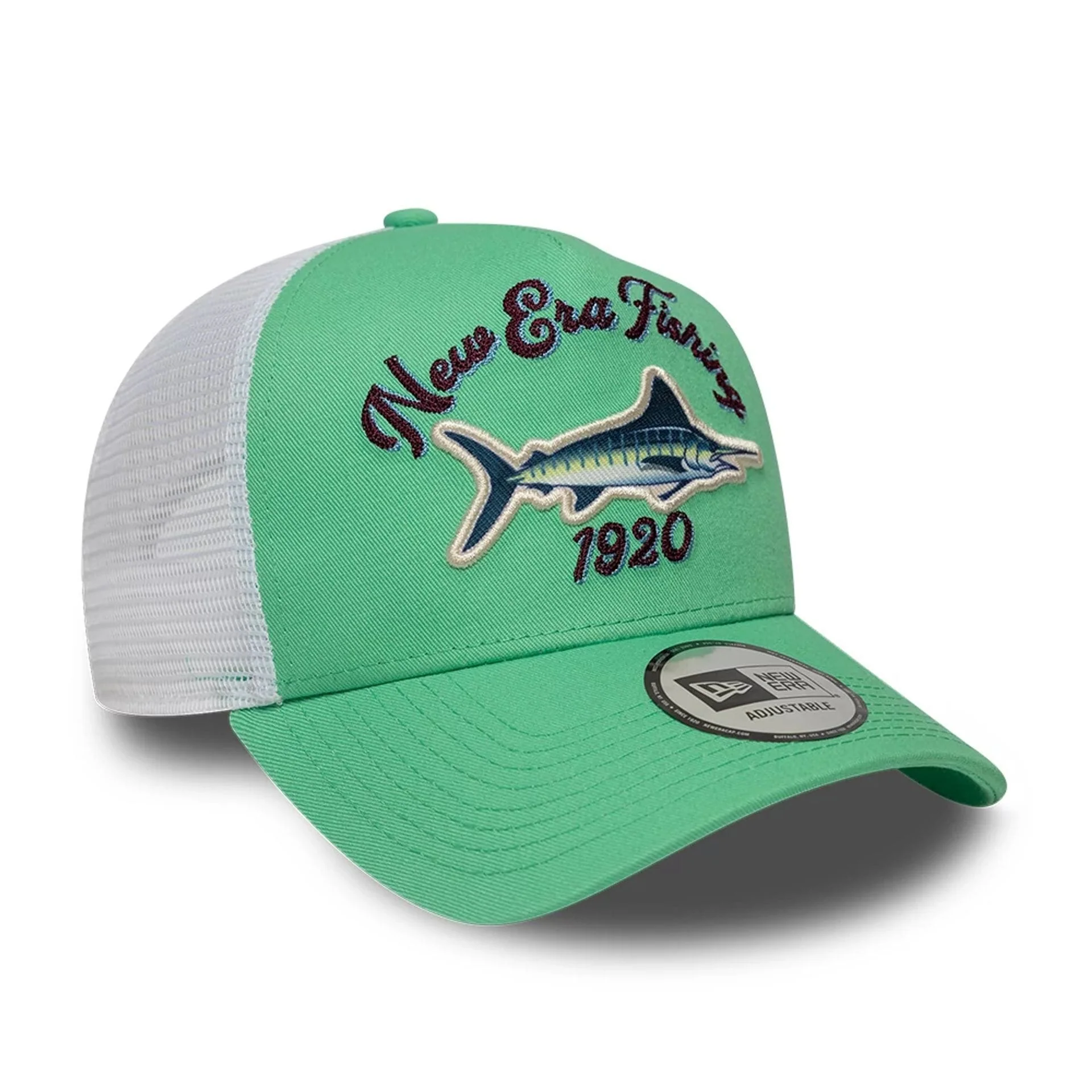 New Era Fishing Open Green 9FORTY A-Frame Trucker Adjustable Cap - Image 3