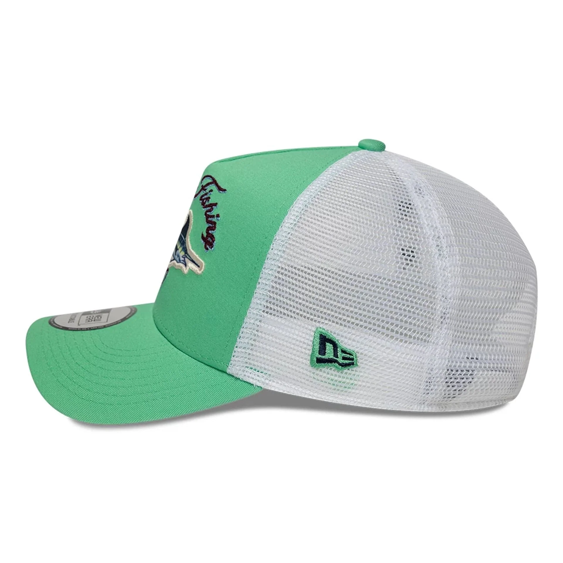 New Era Fishing Open Green 9FORTY A-Frame Trucker Adjustable Cap - Image 4