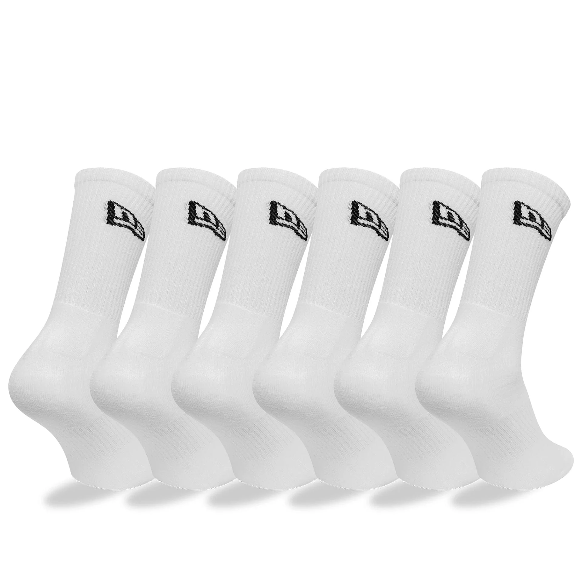 New Era Flag 6-Pack White Crew Socks - Image 3