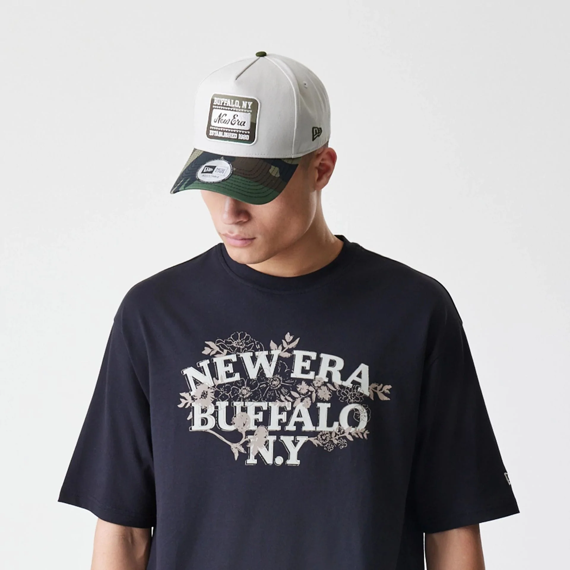 New Era Floral Black Oversized T-Shirt - Image 6