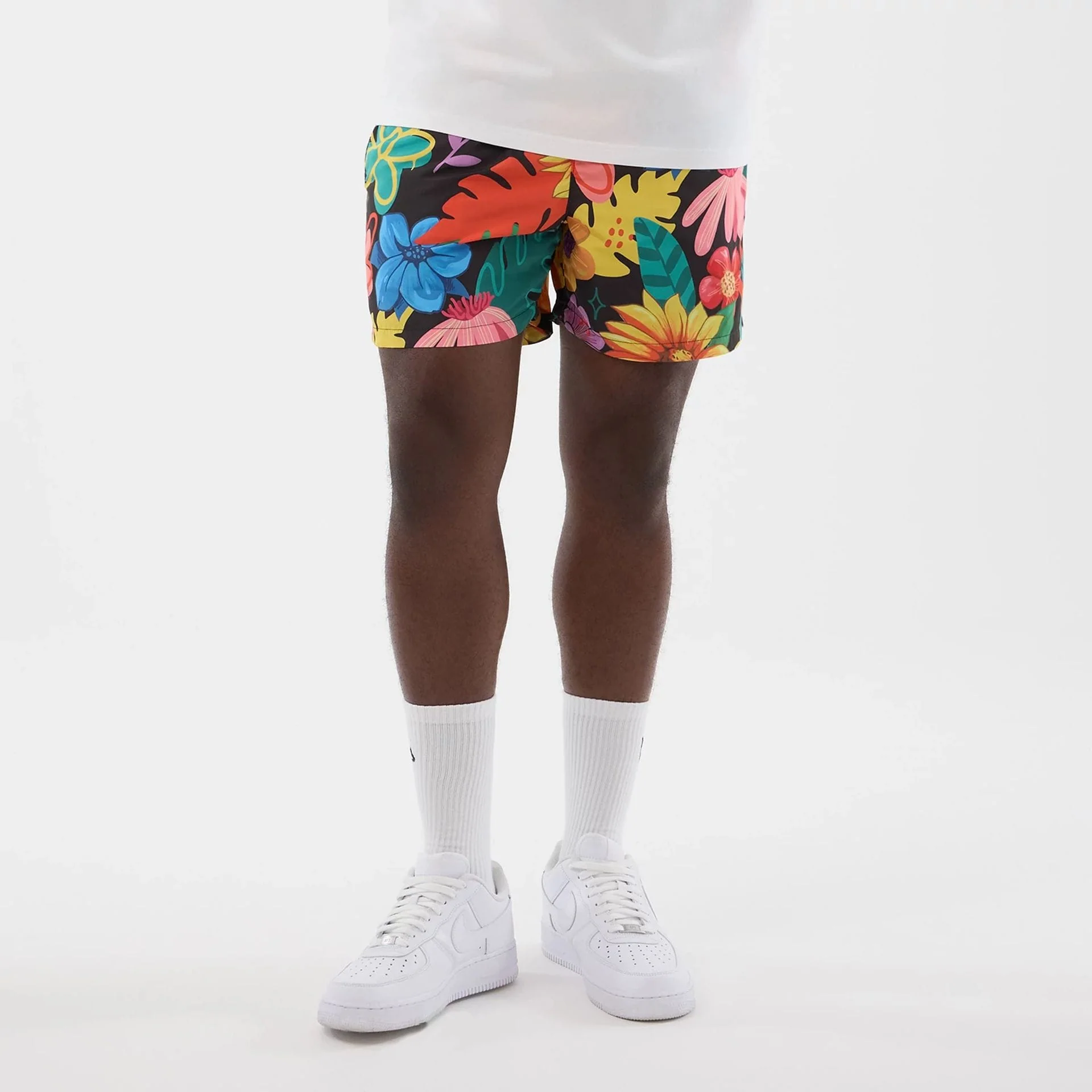 New Era Floral Black Swimming Shorts - Image 7