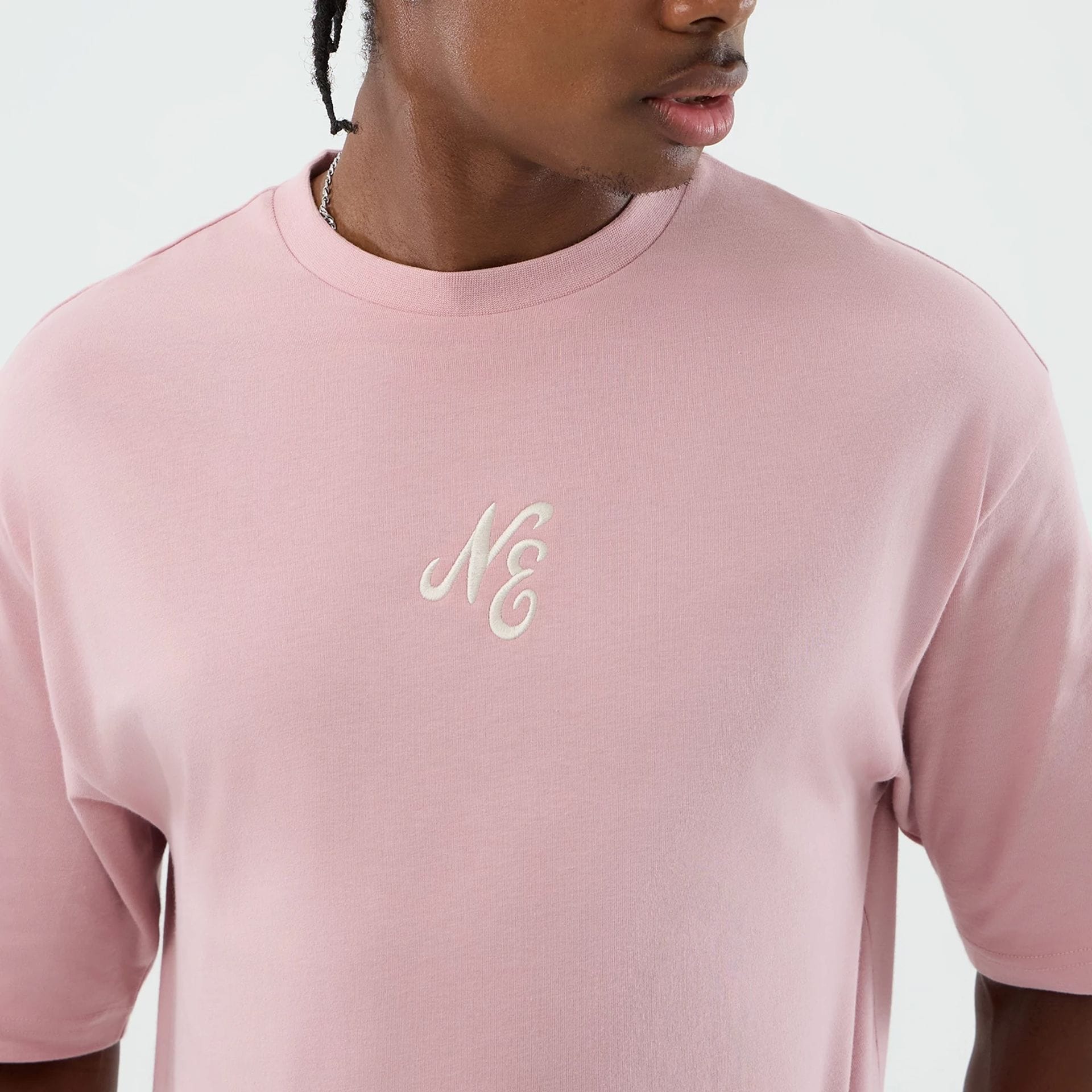 New Era Floral Graphic Pastel Pink Oversized T-Shirt - Image 5
