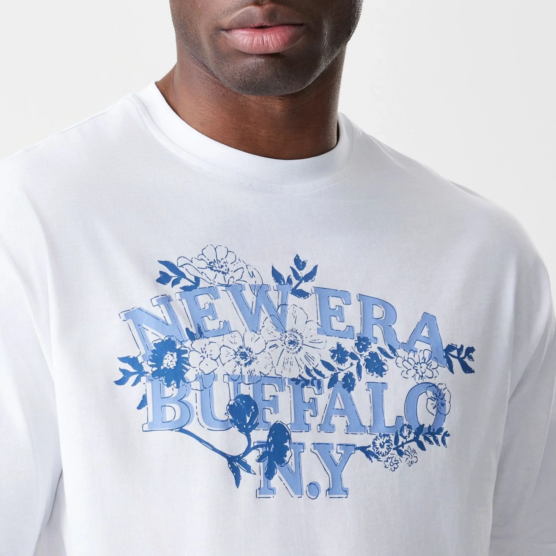 New Era Floral White Oversized T-Shirt - Image 5