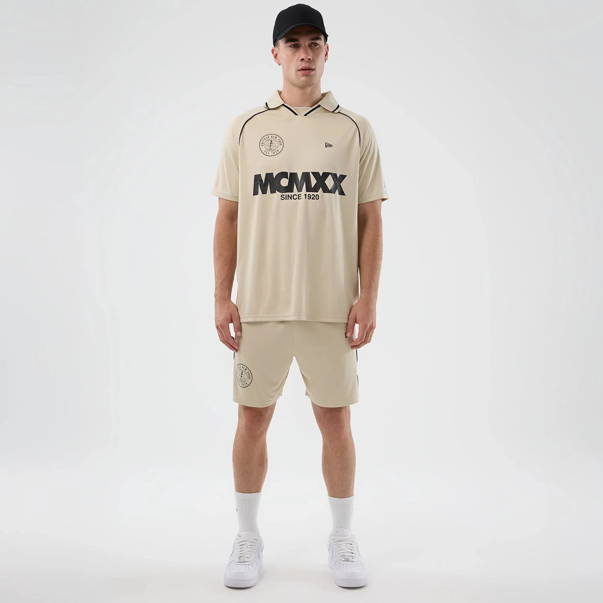 New Era Football Light Beige Shorts - Image 8