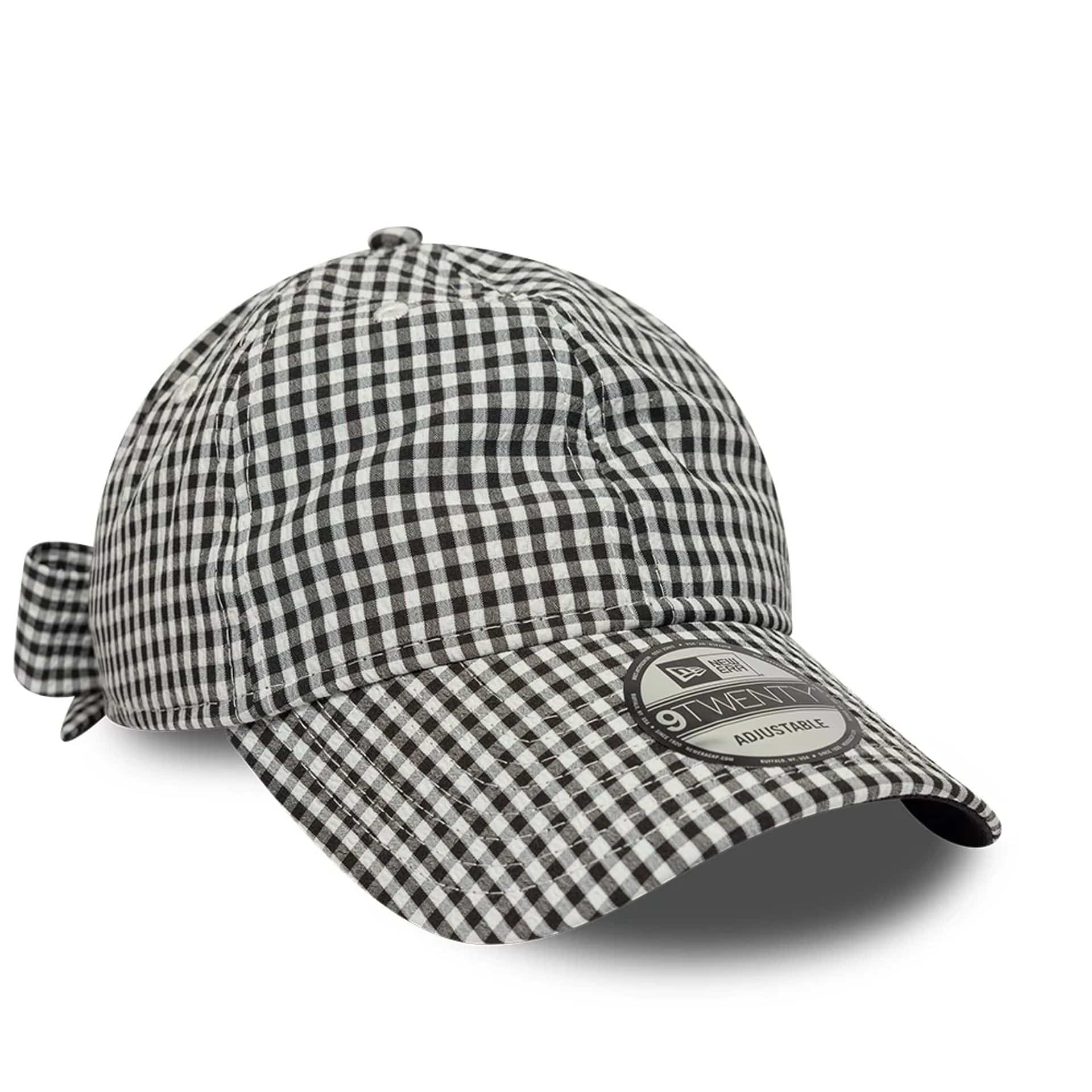 New Era Gingham Bowback Black 9TWENTY Adjustable Cap - Image 4
