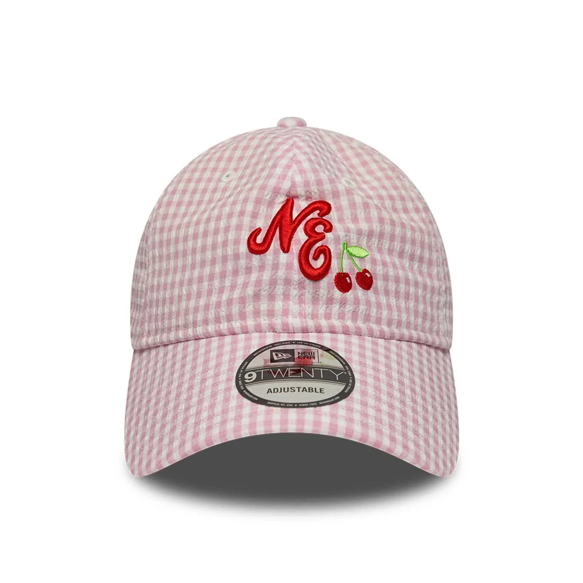 New Era Gingham Bowback Pastel Pink 9TWENTY Adjustable Cap - Image 3