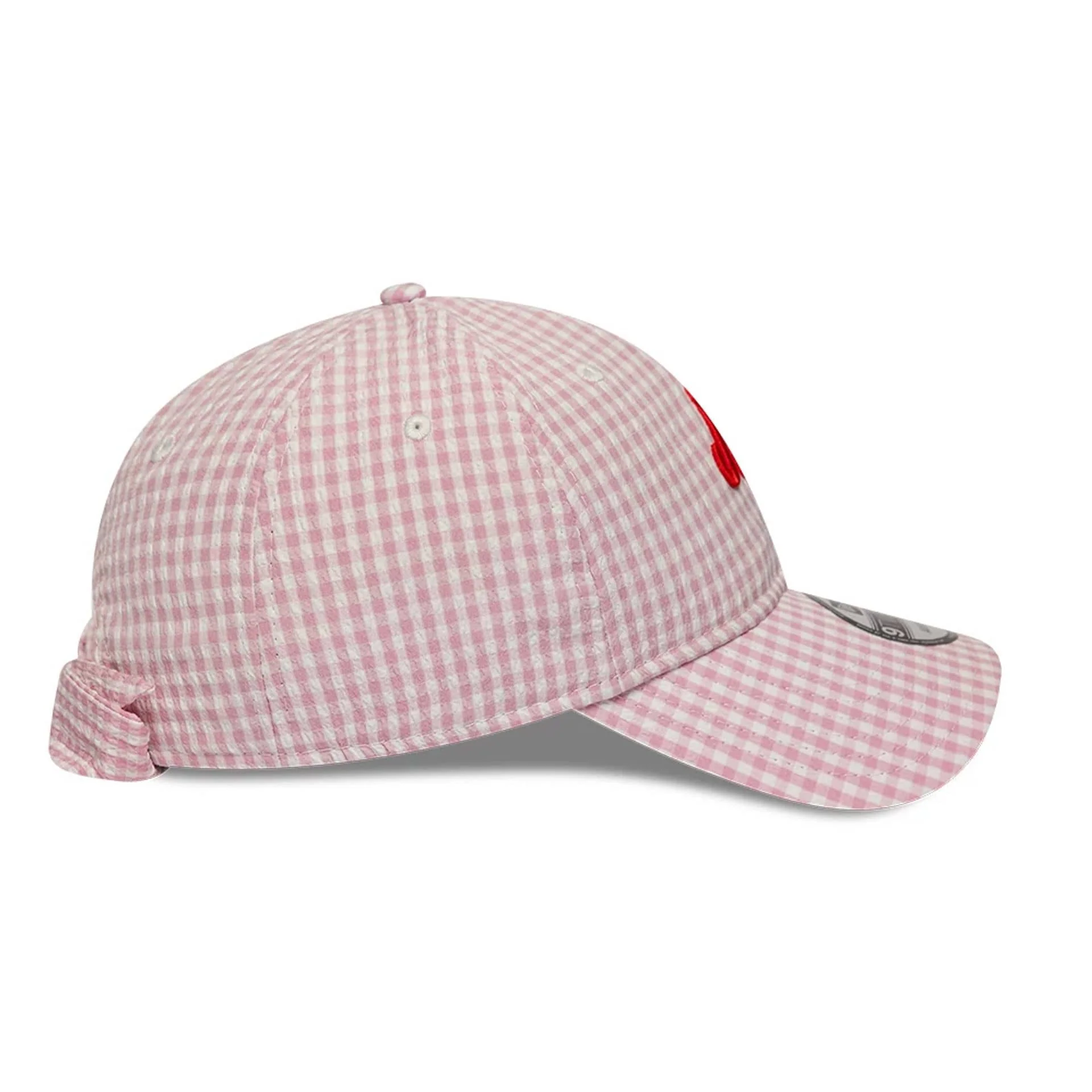 New Era Gingham Bowback Pastel Pink 9TWENTY Adjustable Cap - Image 6
