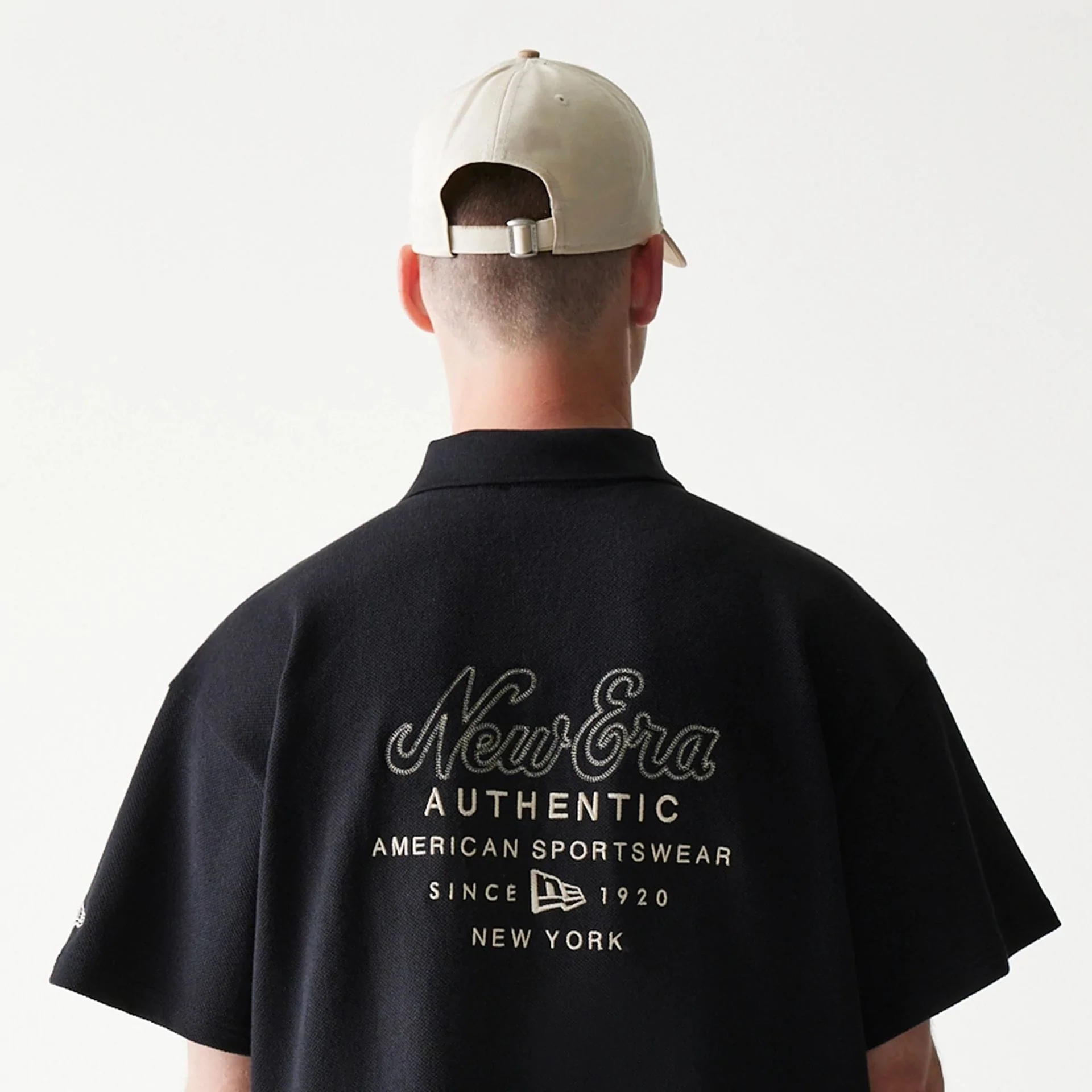 New Era Graphic Black Polo T-Shirt - Image 7