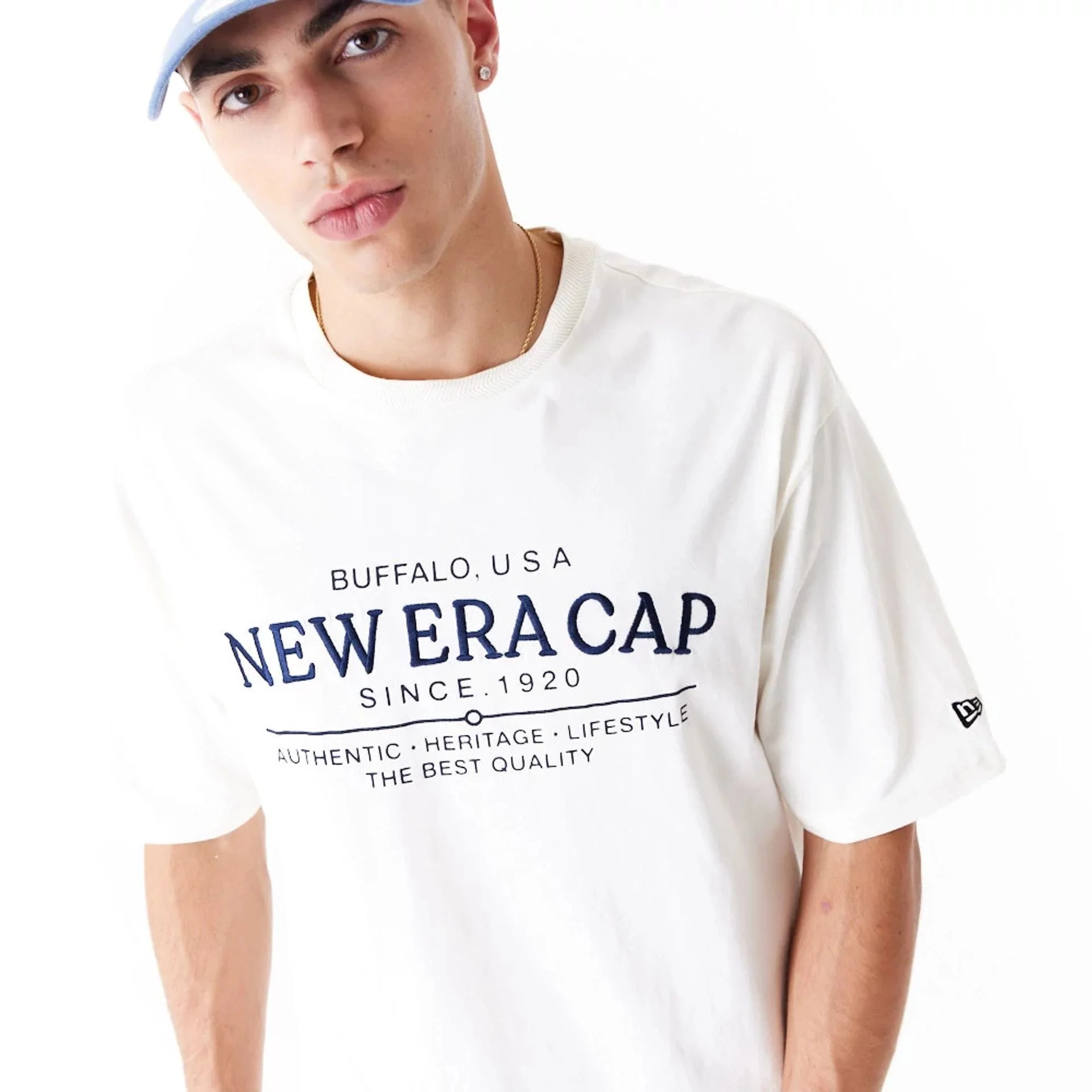 New Era Graphic White Oversized T-Shirt - Image 5