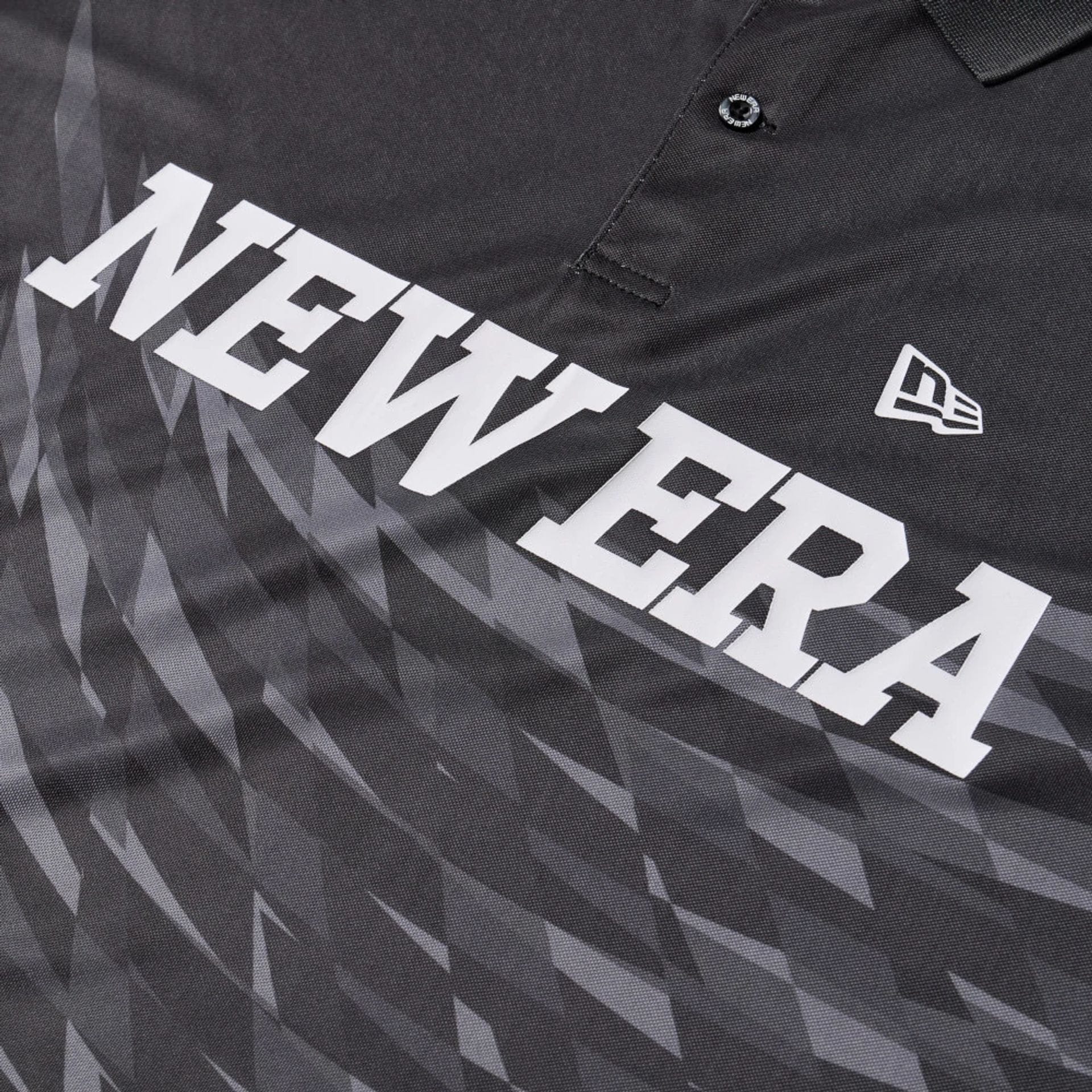 New Era Grid Black Polo T-Shirt - Image 4