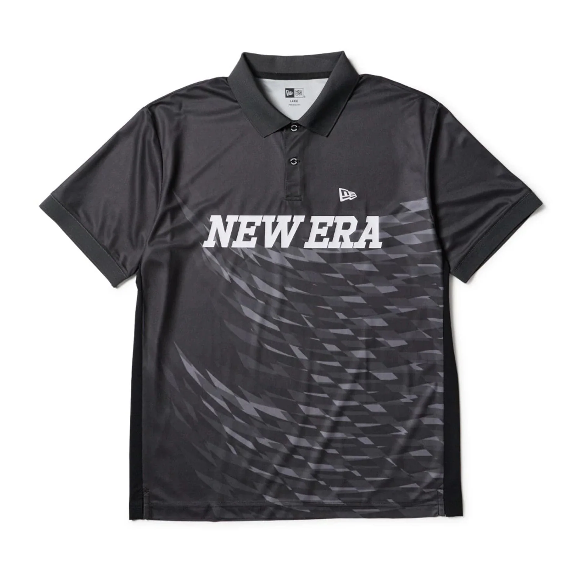 New Era Grid Black Polo T-Shirt - Image 7