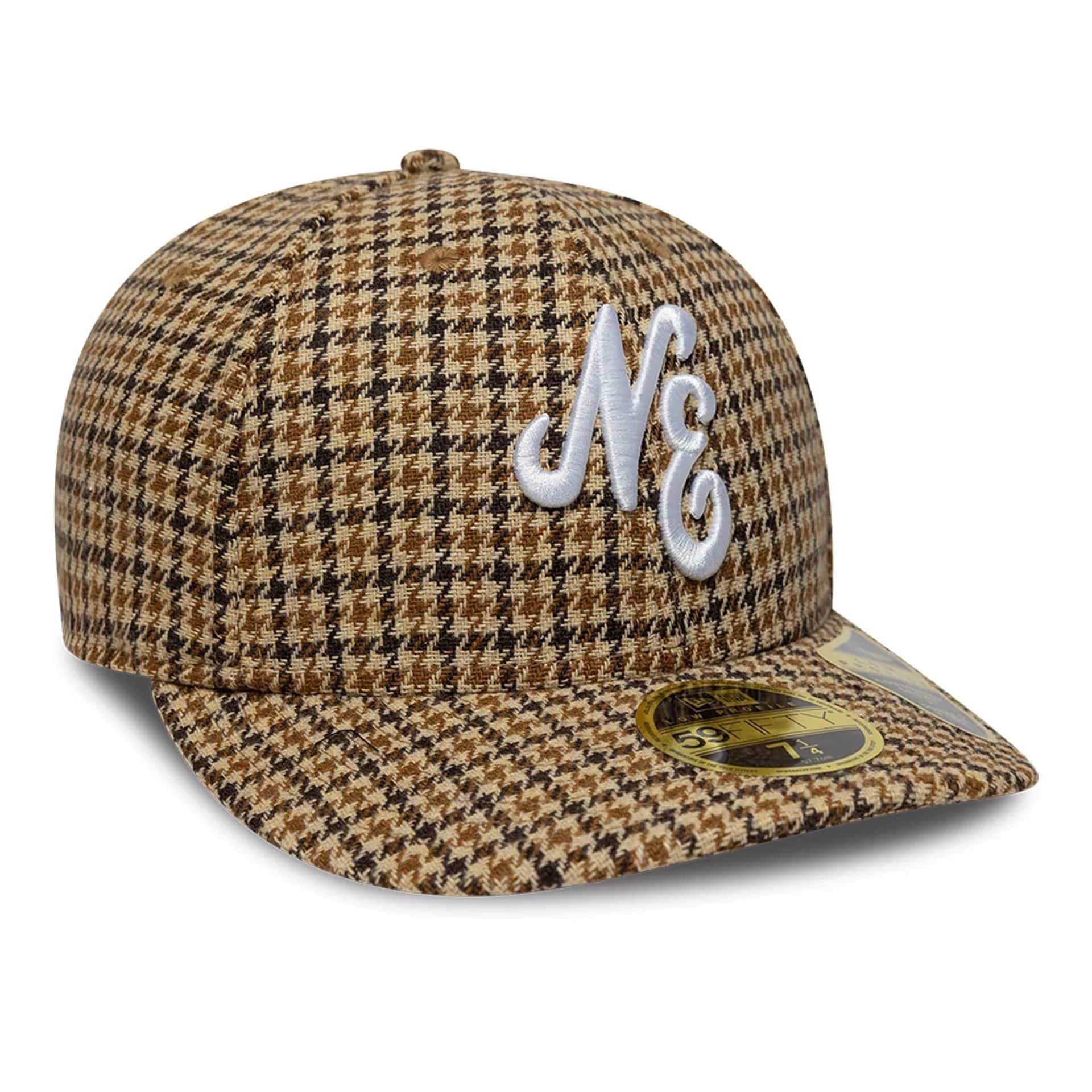 New Era Houndstooth Dark Brown Low Profile 59FIFTY Fitted Cap - Image 3