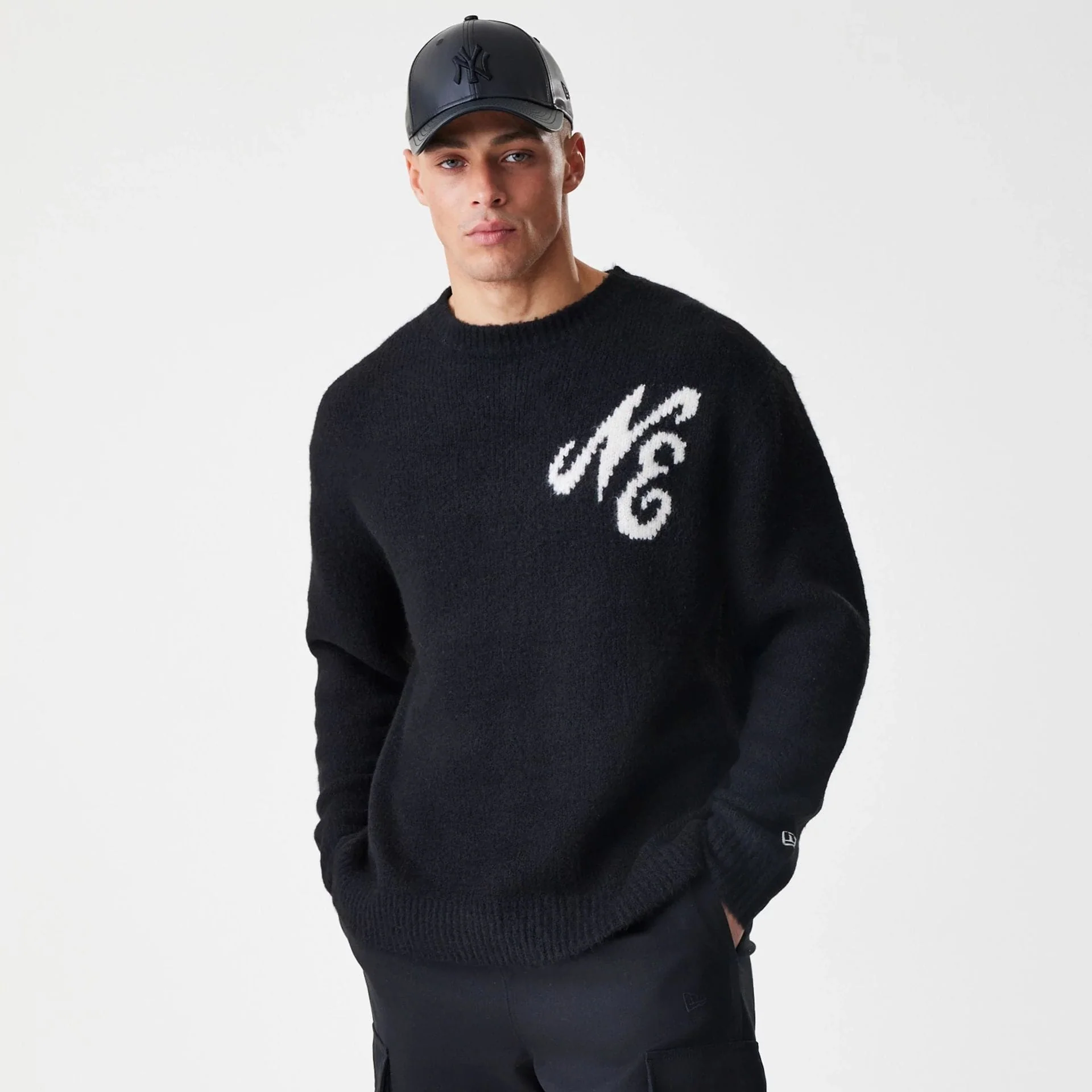 New Era Knit Black Knitted Sweater - Image 3