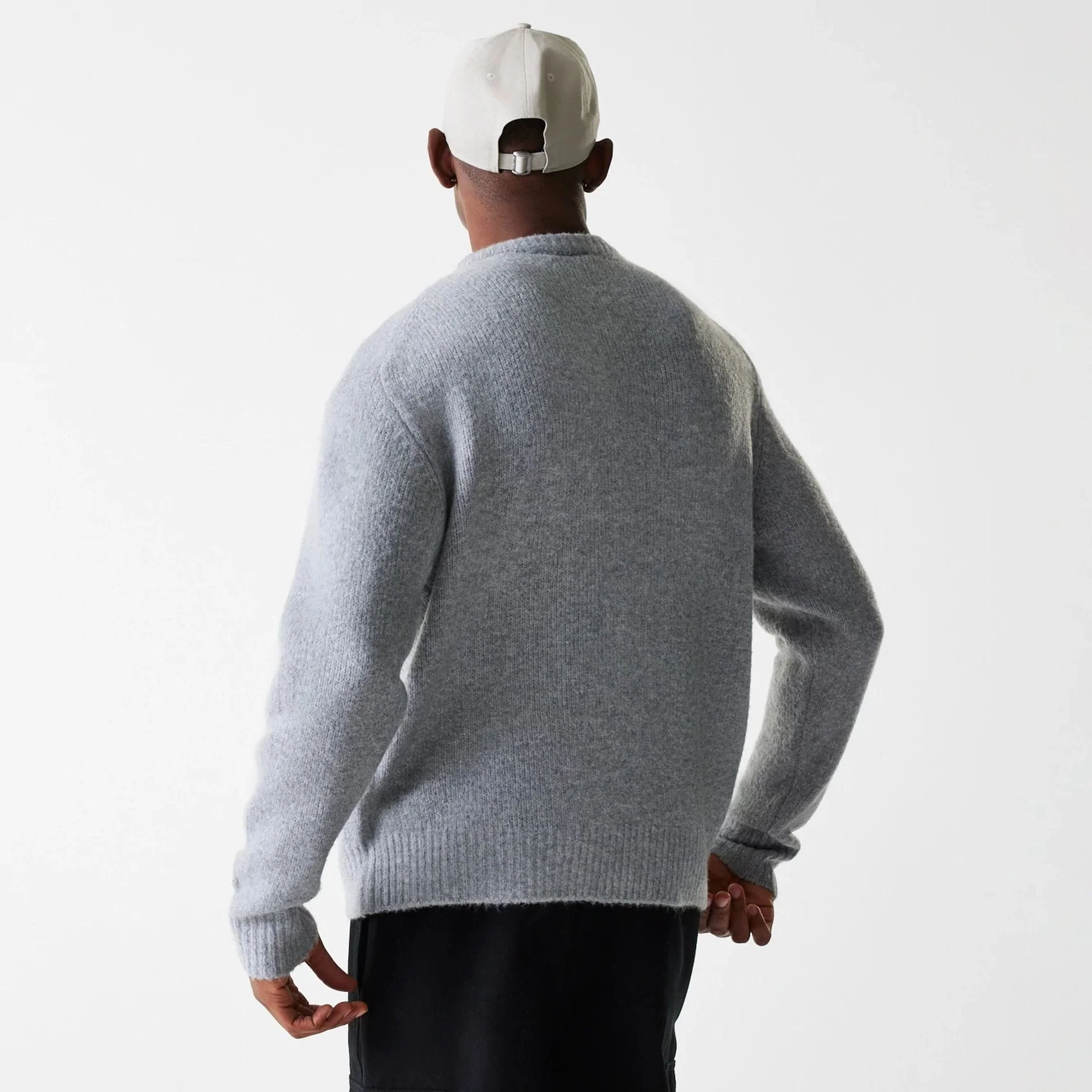 New Era Knit Grey Oversized Knit Sweater - Image 2