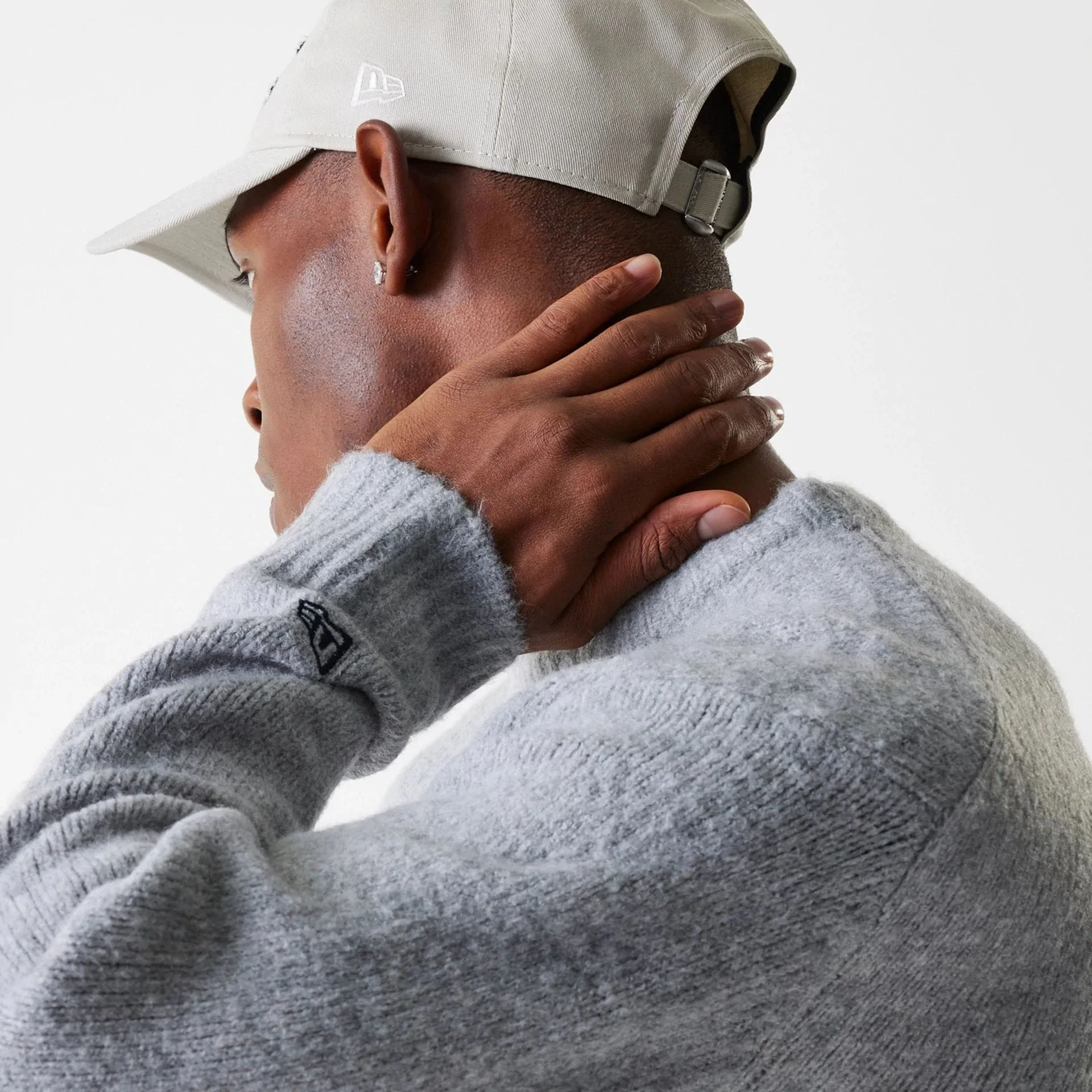 New Era Knit Grey Oversized Knit Sweater - Image 7