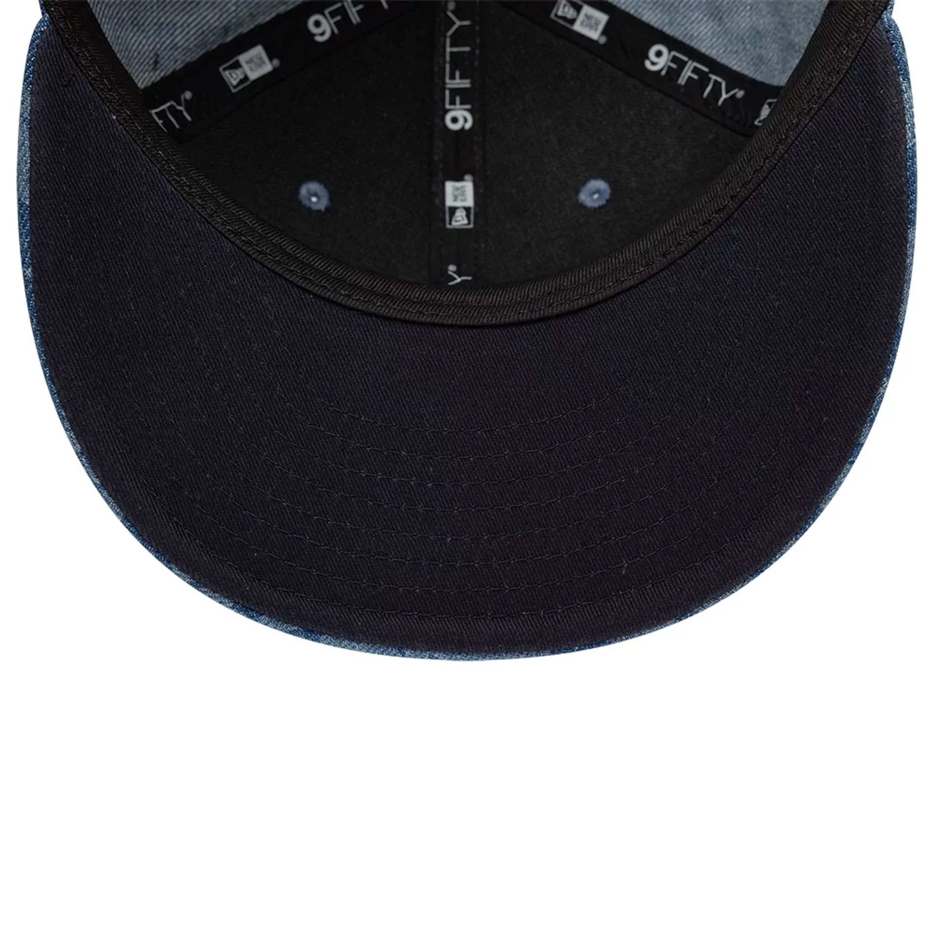 New Era Laser Burnout Washed Denim Navy 9FIFTY Snapback Adjustable Cap - Image 2