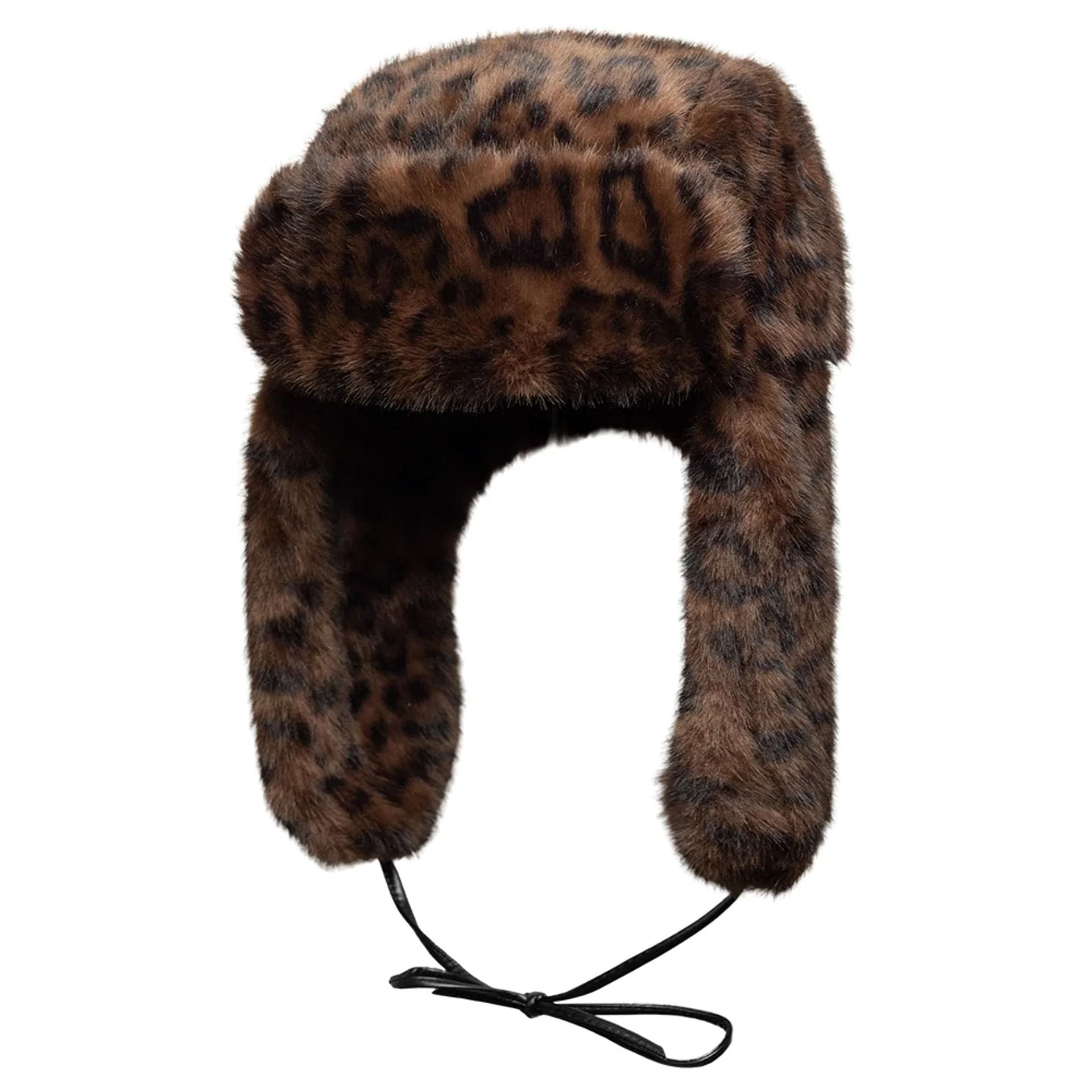 New Era Leopard Brown Trapper Hat - Image 2