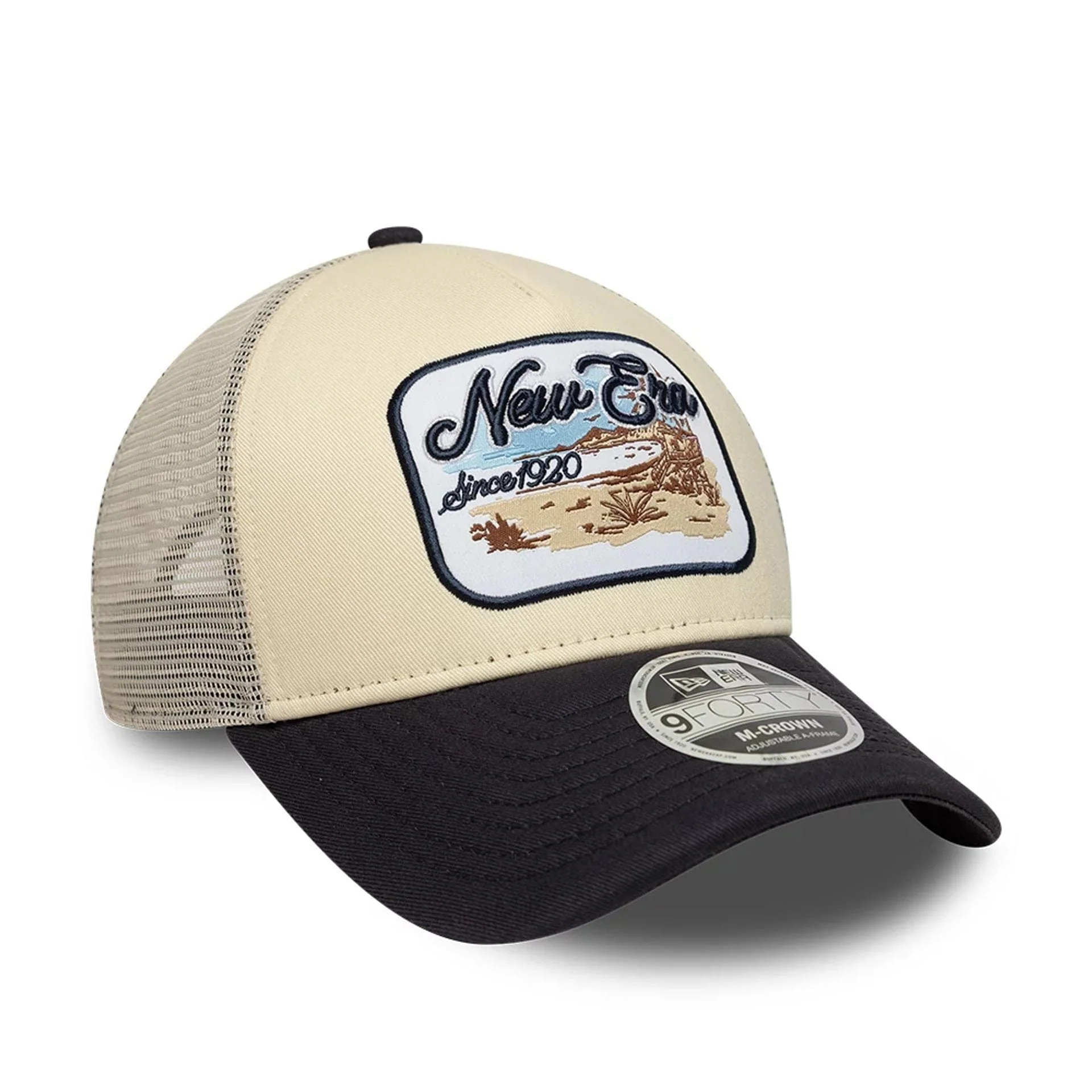 New Era Light Beige 9FORTY M-Crown A-Frame Trucker Adjustable Cap - Image 3