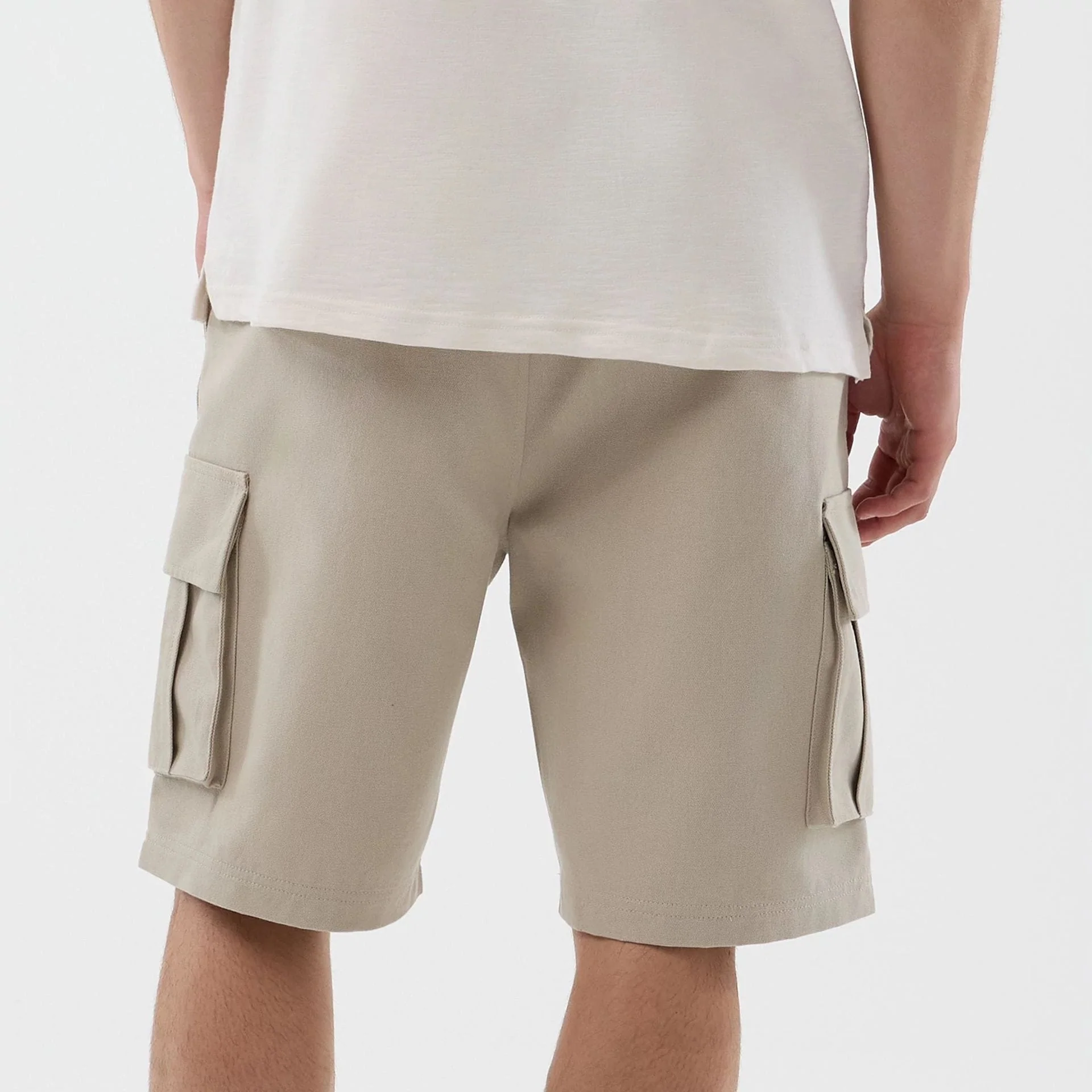 New Era Light Beige Cargo Shorts - Image 6