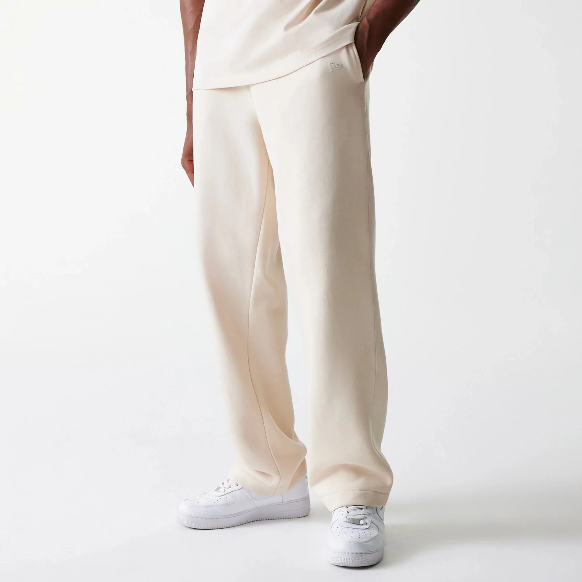 New Era Light Beige Straight Leg Joggers - Image 8