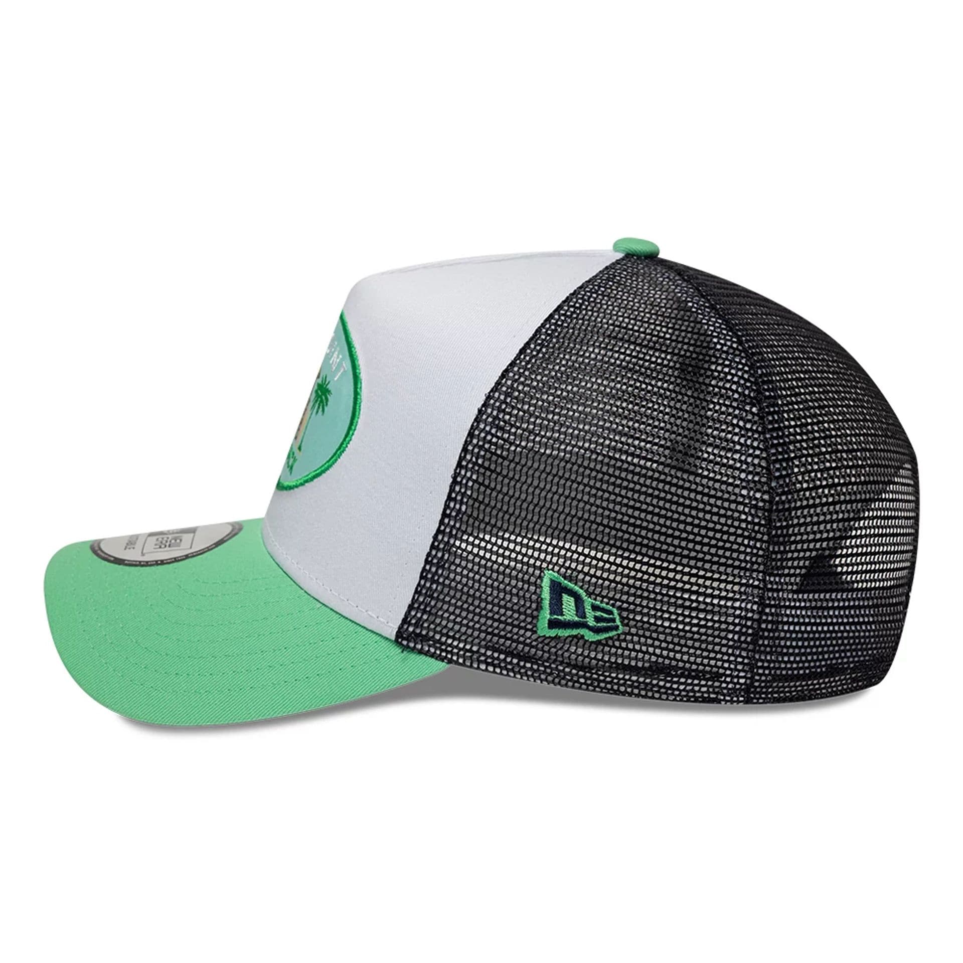 New Era Location Icon Open Green 9FORTY A-Frame Trucker Adjustable Cap - Image 5