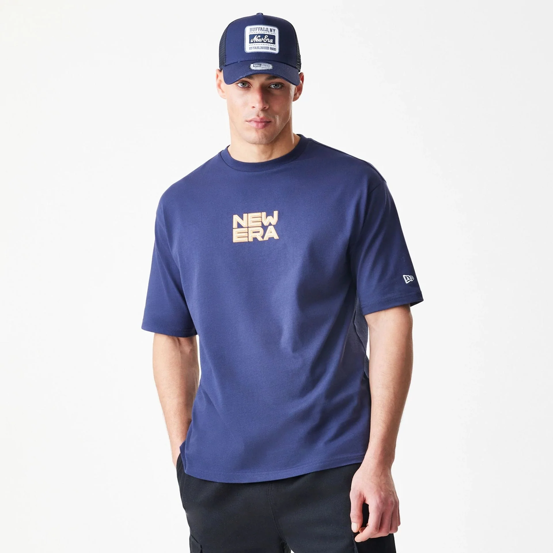 New Era Location Navy Oversized T-Shirt - Image 3