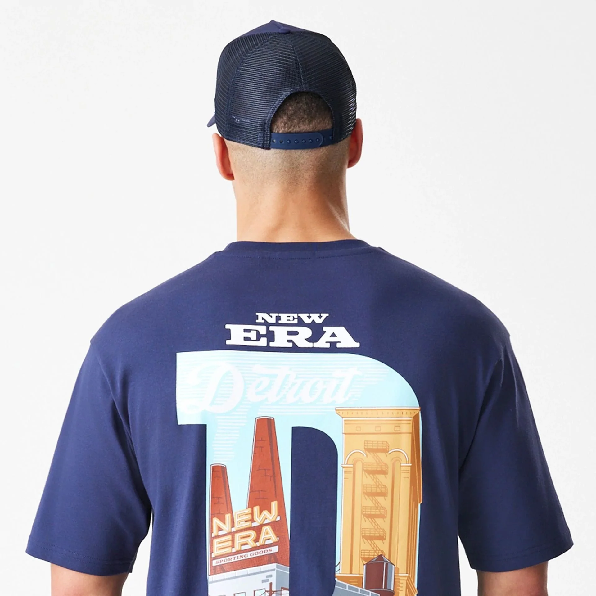 New Era Location Navy Oversized T-Shirt - Image 8