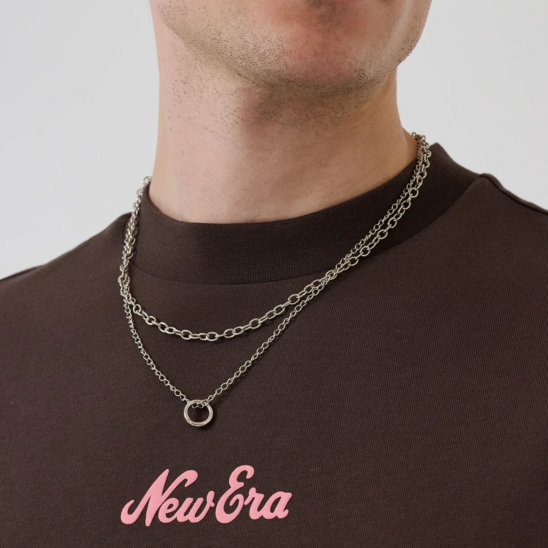 New Era Love Graphic Dark Brown T-Shirt - Image 4