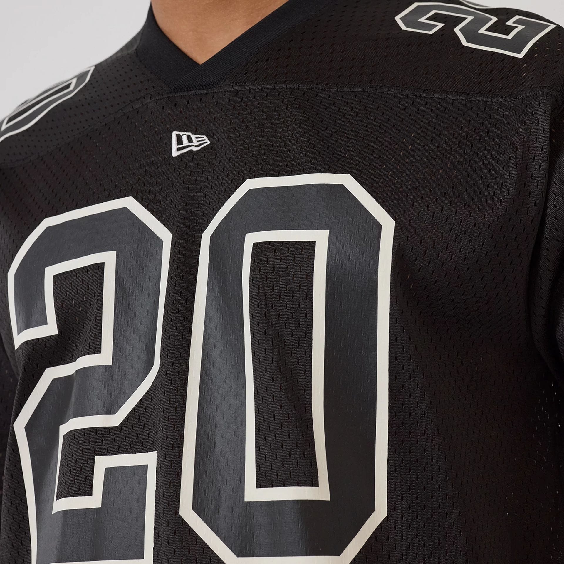 New Era Mesh Football Black Short Sleeve Shirt - Image 4