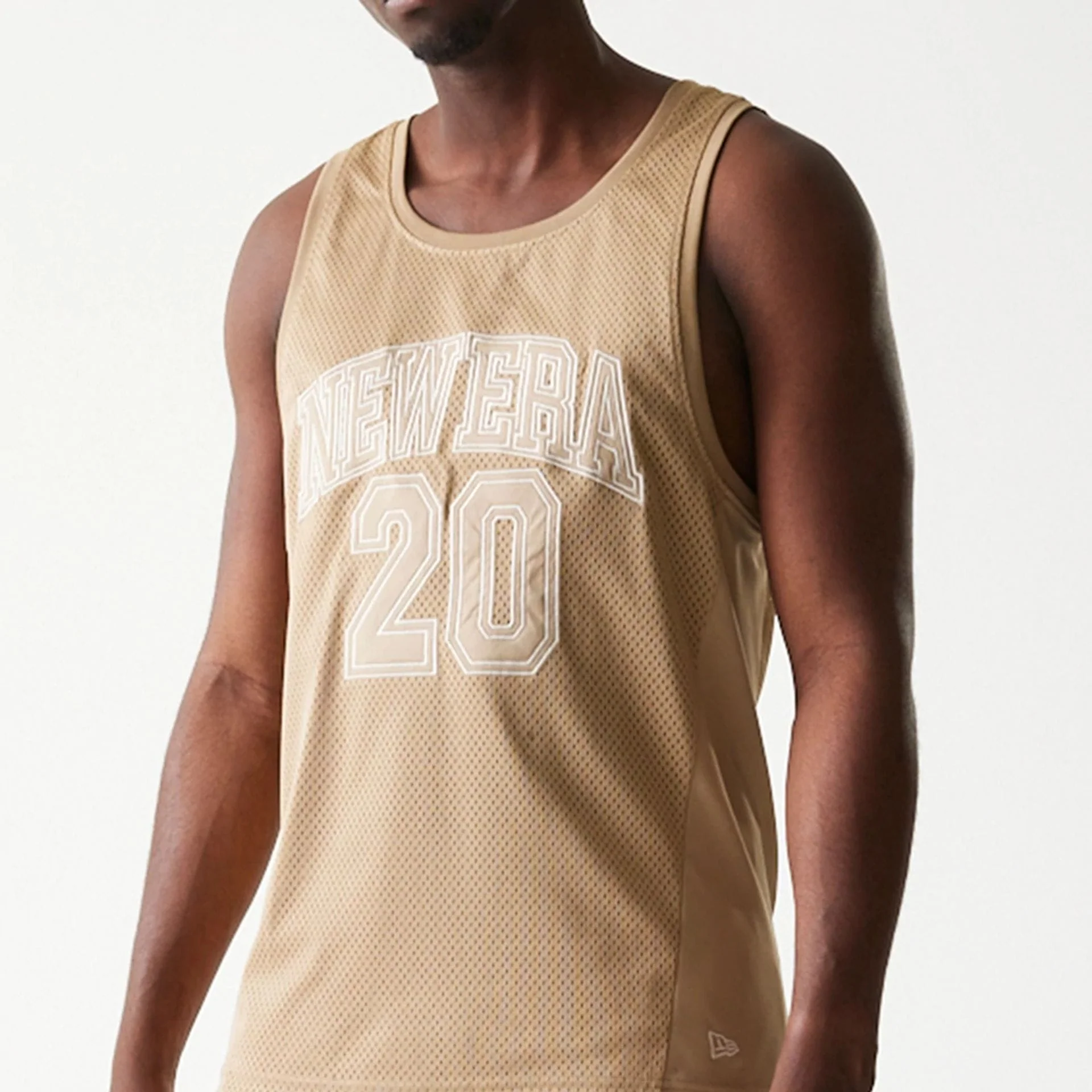 New Era Mesh Light Beige Tank Top - Image 5