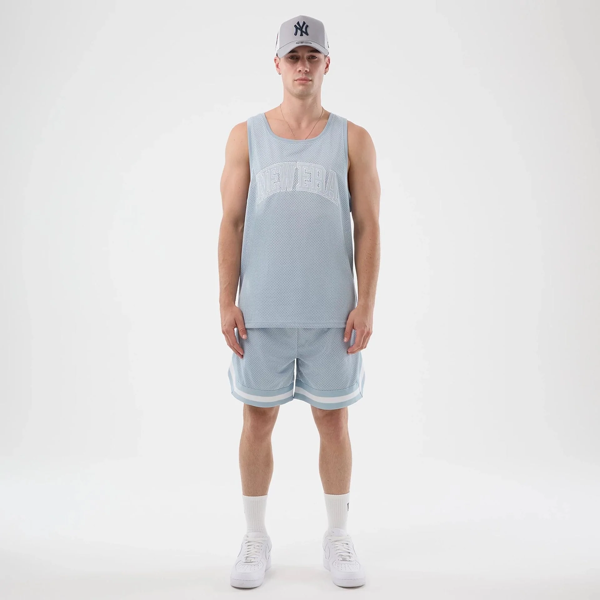 New Era Mesh Pastel Blue Oversized Tank Top - Image 8