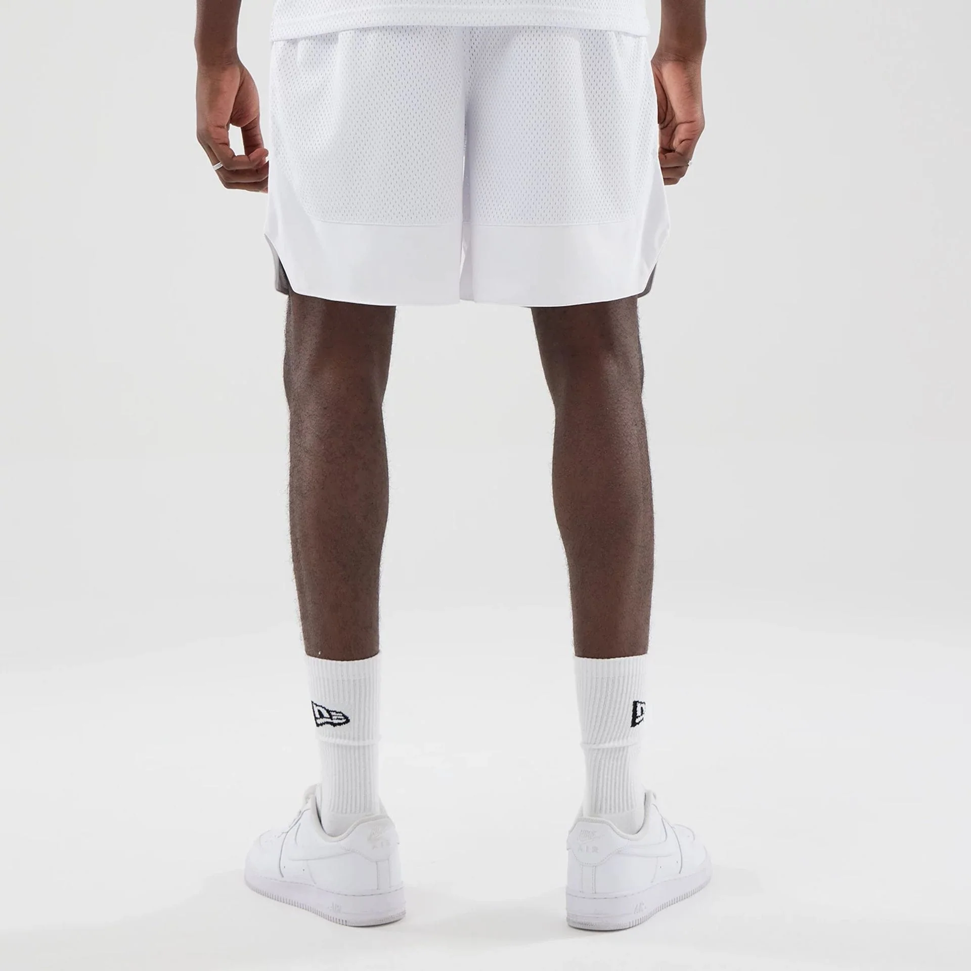 New Era Mesh White Oversized Shorts - Image 2
